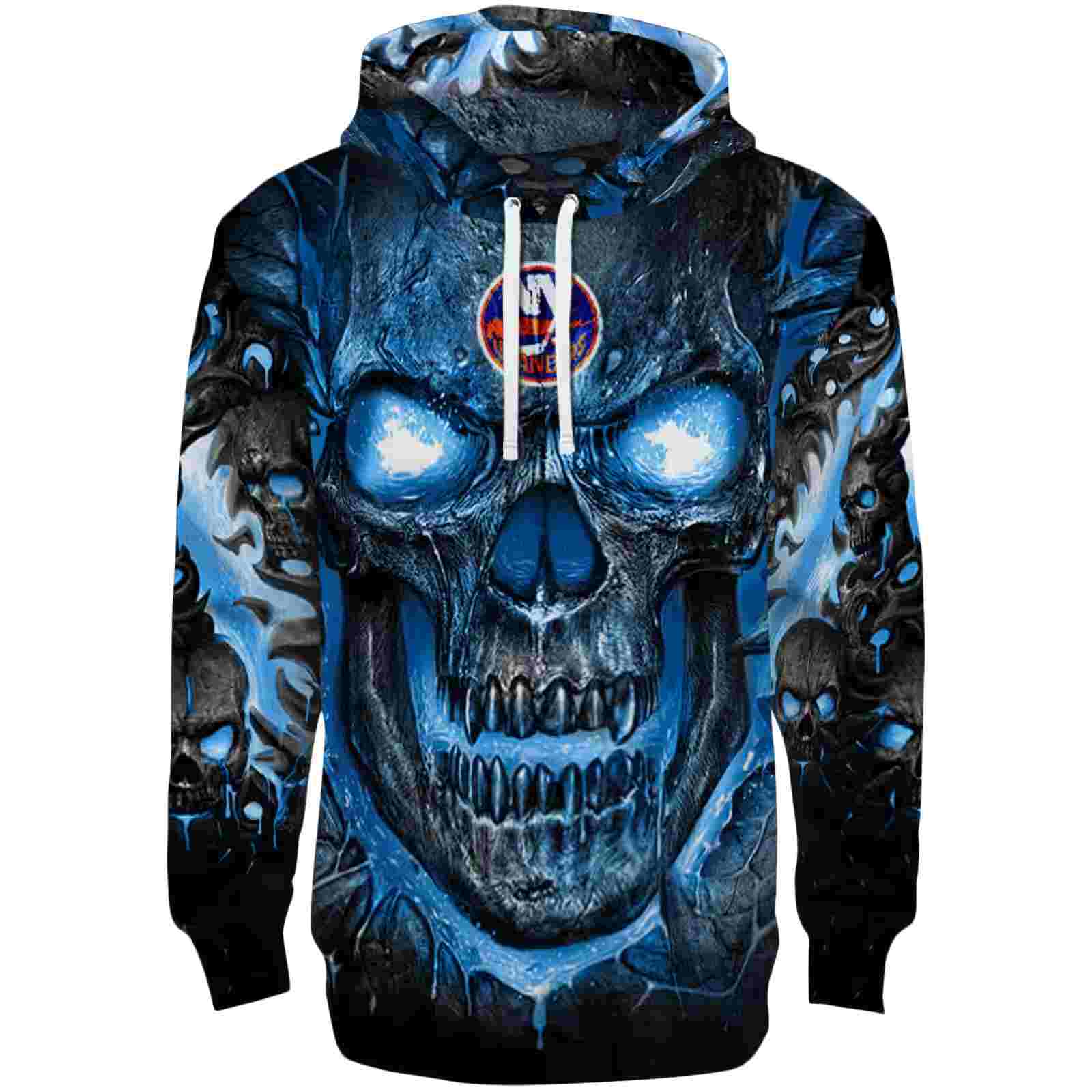 New York Islanders Demonic Skull Blue Black Hoodie