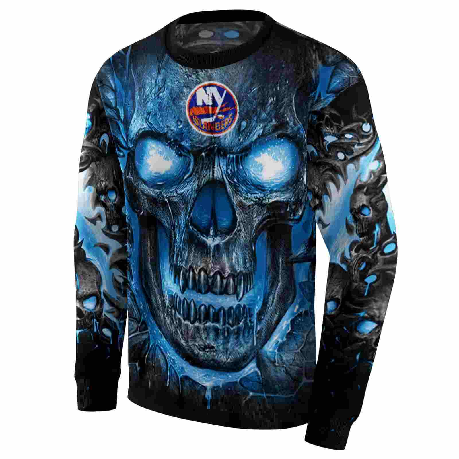 new york islanders demonic skull blue black hoodie new arrival