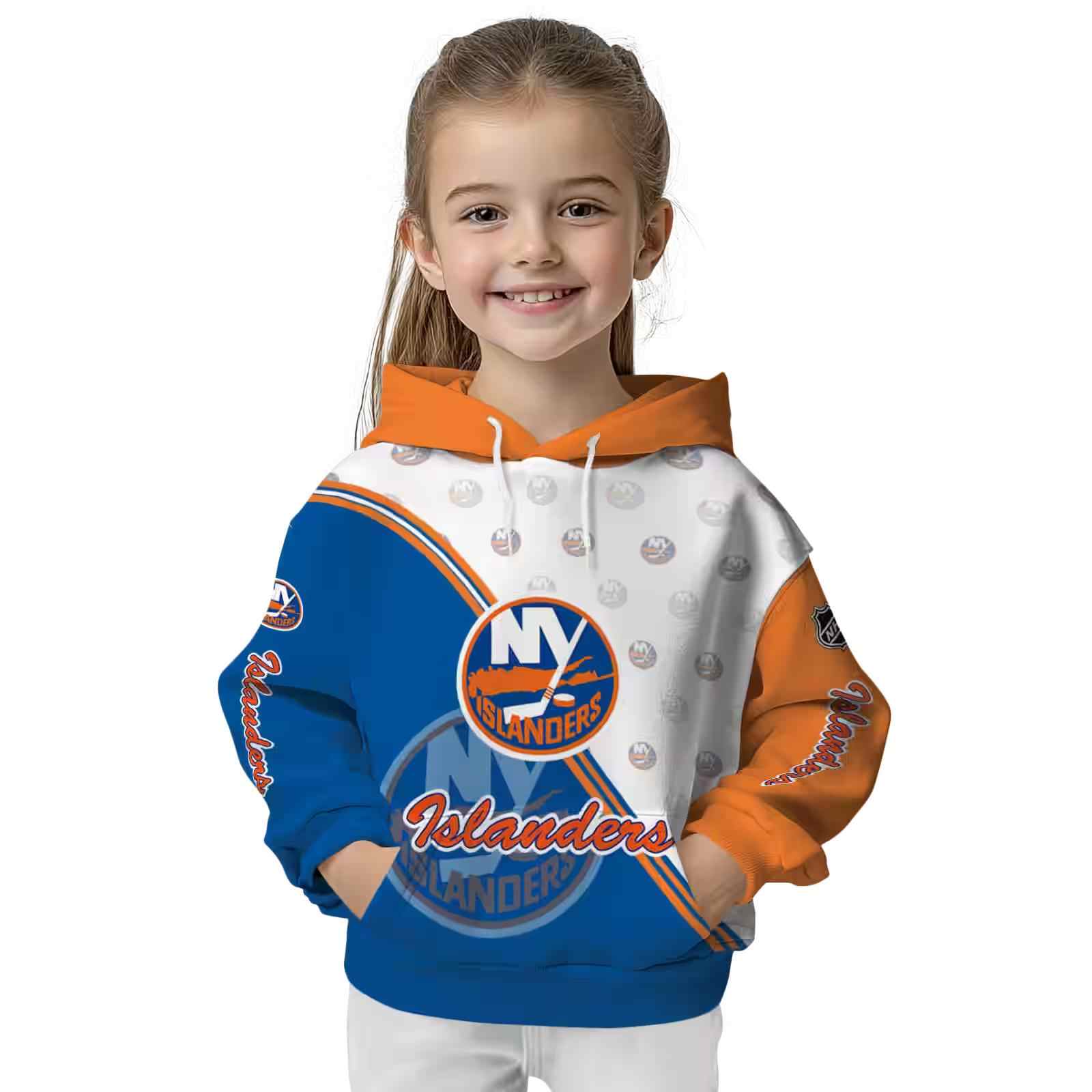 new york islanders diagonal stripe blue white hoodie top rated