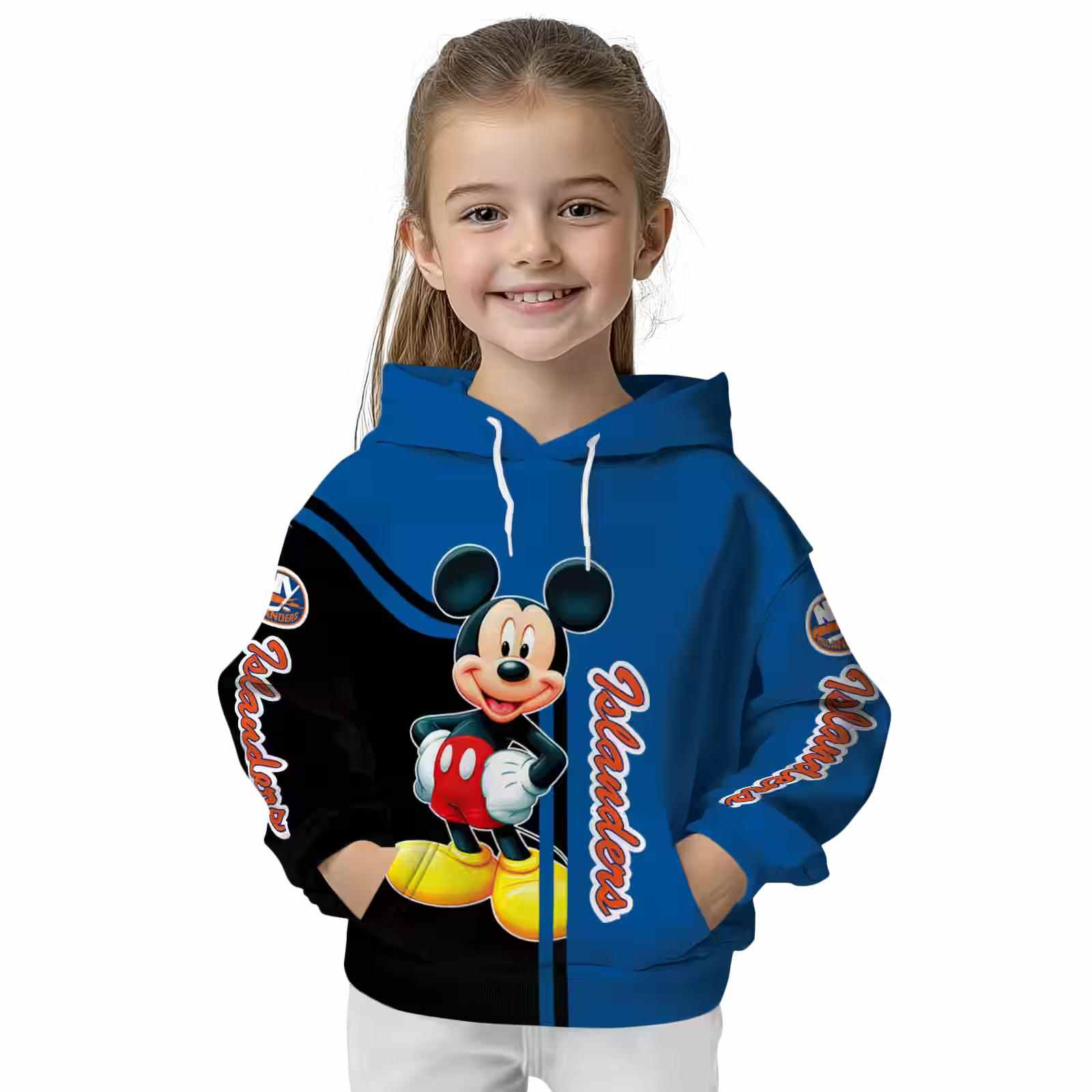 new york islanders mickey mouse blue black hoodie top rated