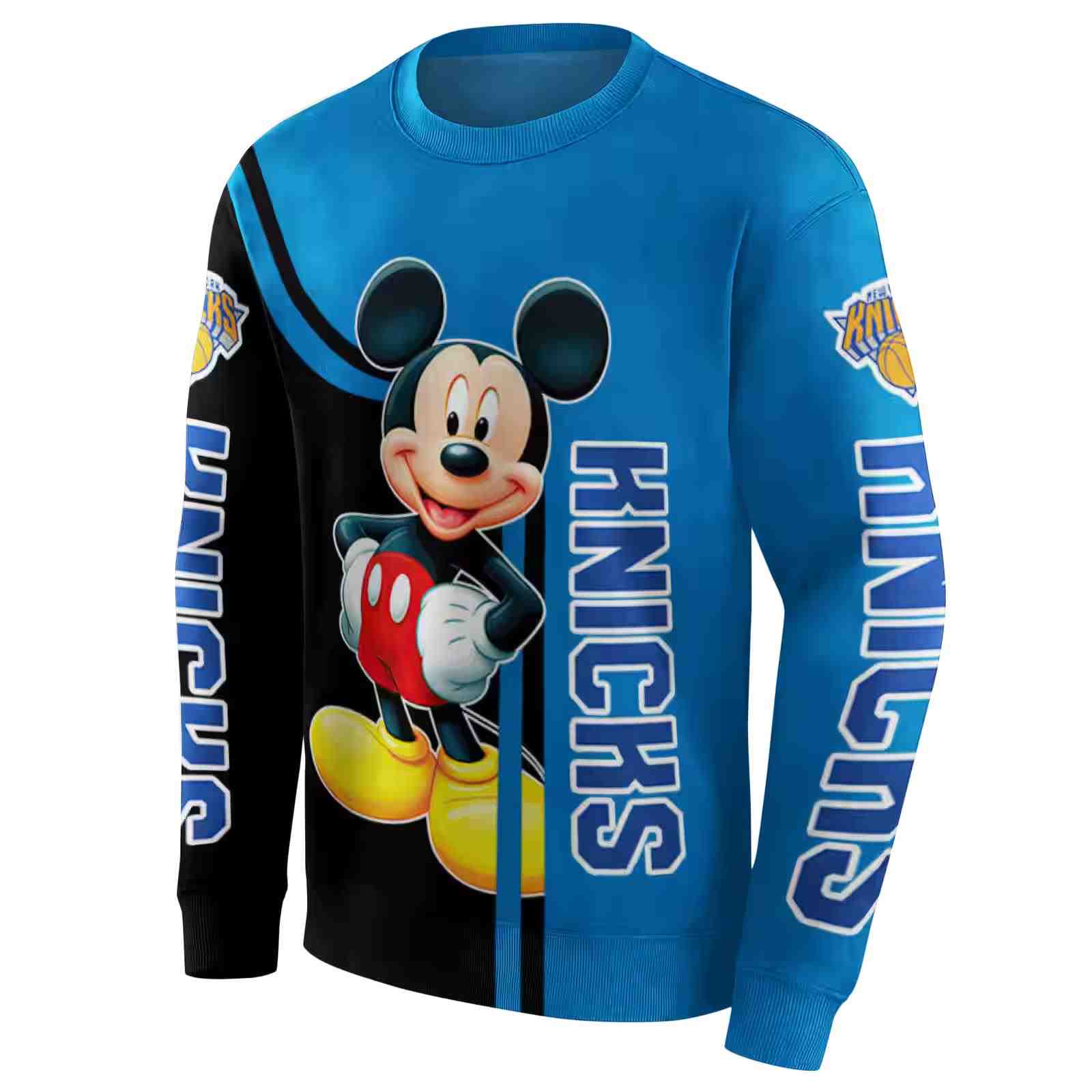 new york knicks mickey mouse blue black hoodie new arrival