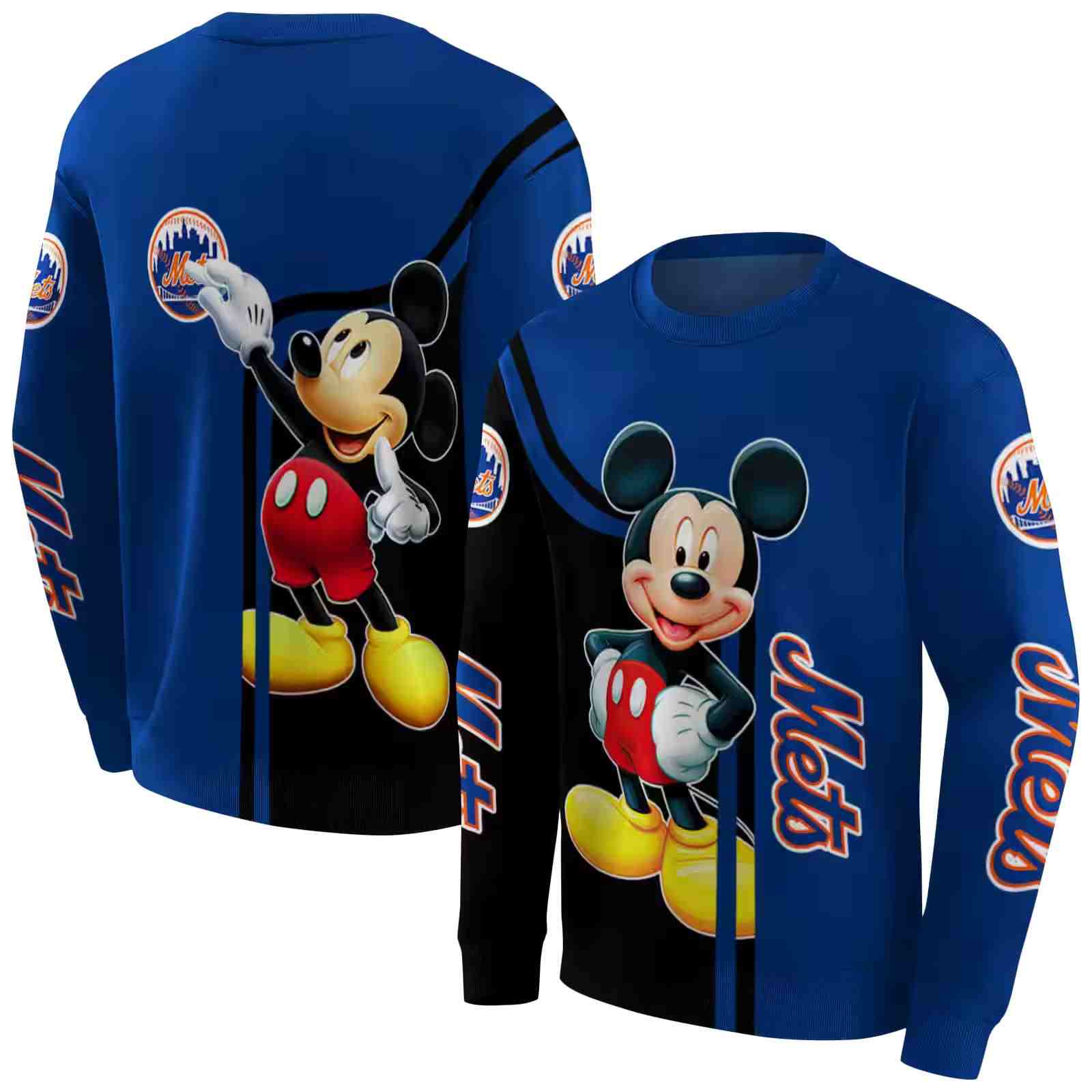 new york mets mickey mouse blue black hoodie premium grade