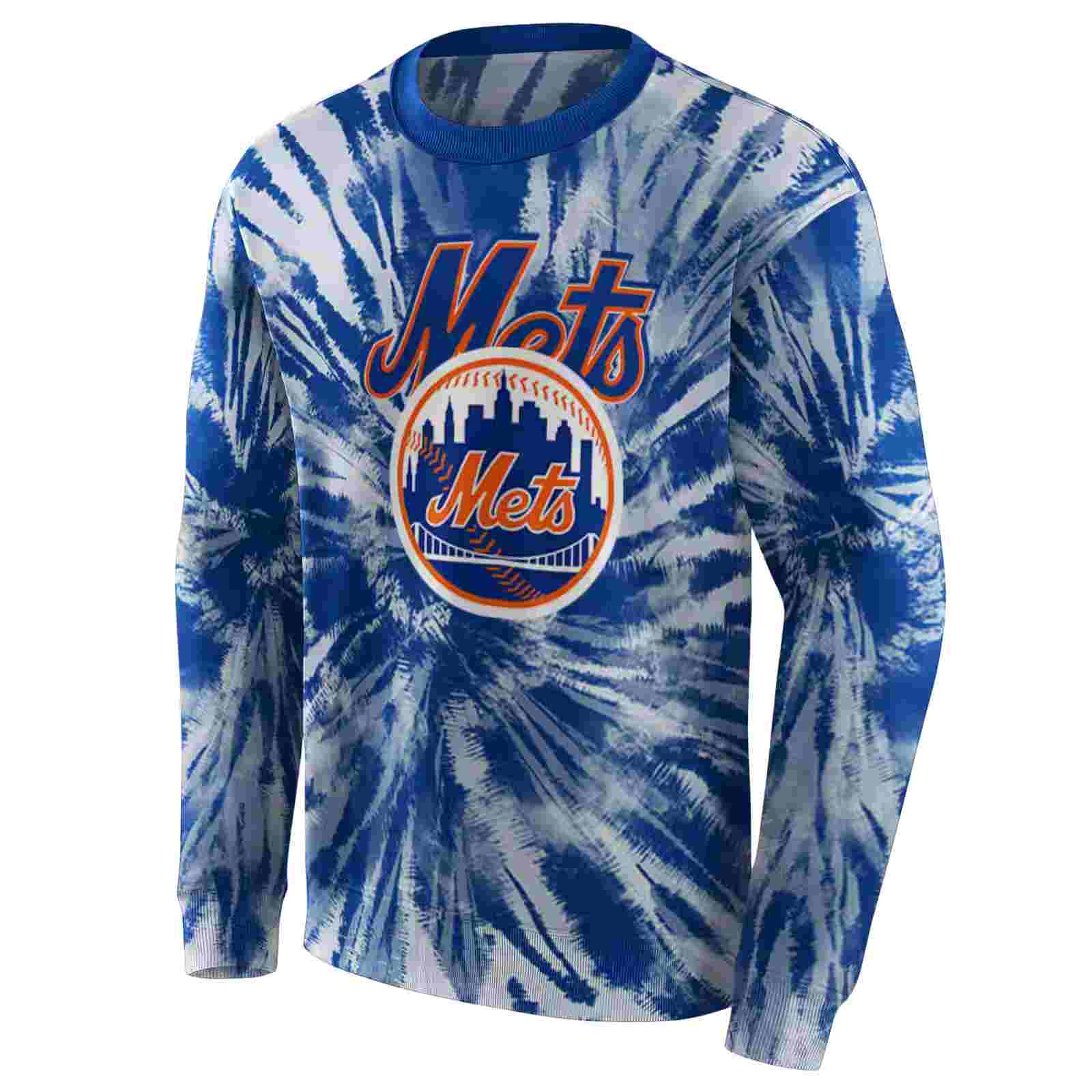 new york mets tie dye pattern blue hoodie new arrival