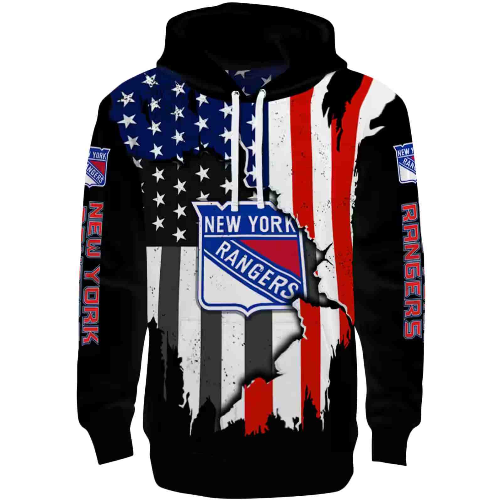 New York Rangers American Pride Black Hoodie