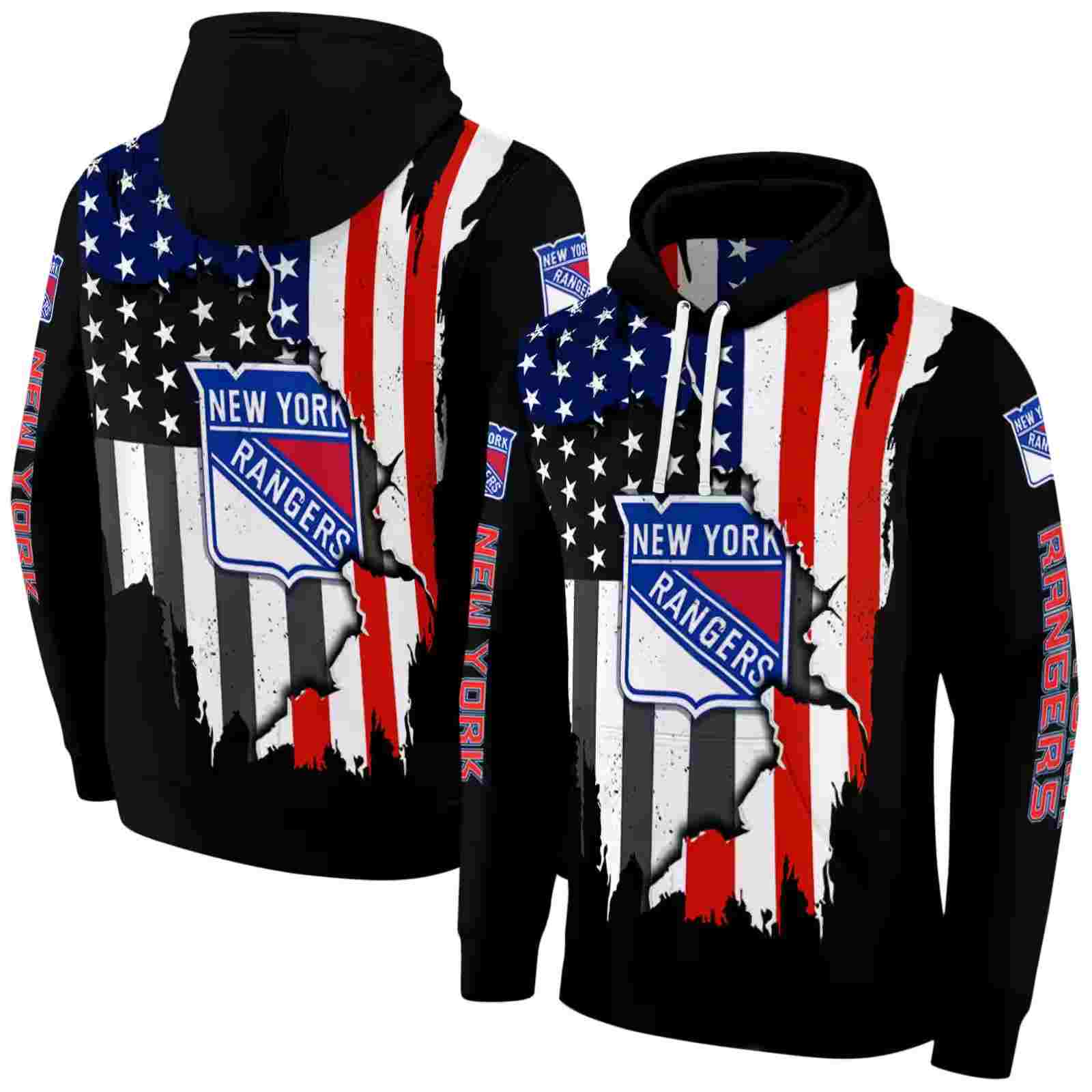 new york rangers american pride black hoodie fashion forward