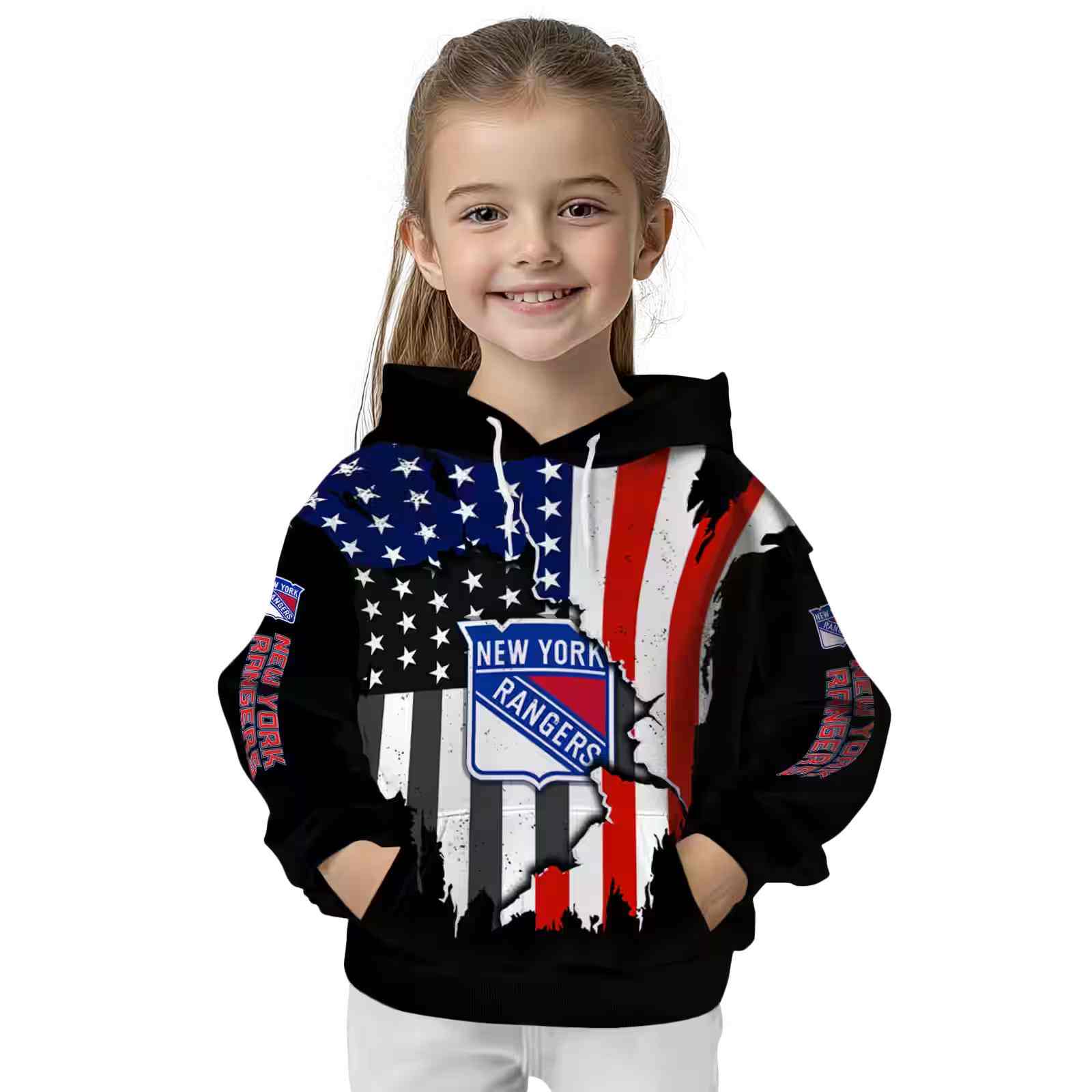 new york rangers american pride black hoodie top rated