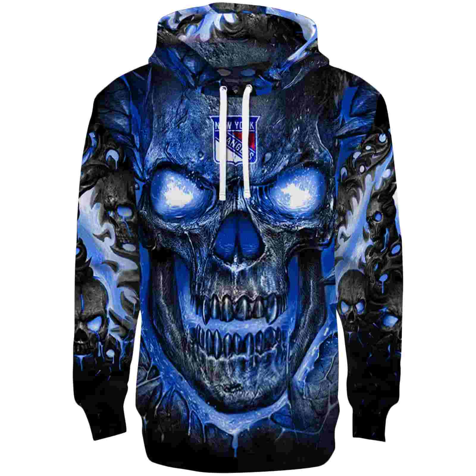 New York Rangers Demonic Skull Blue Black Hoodie