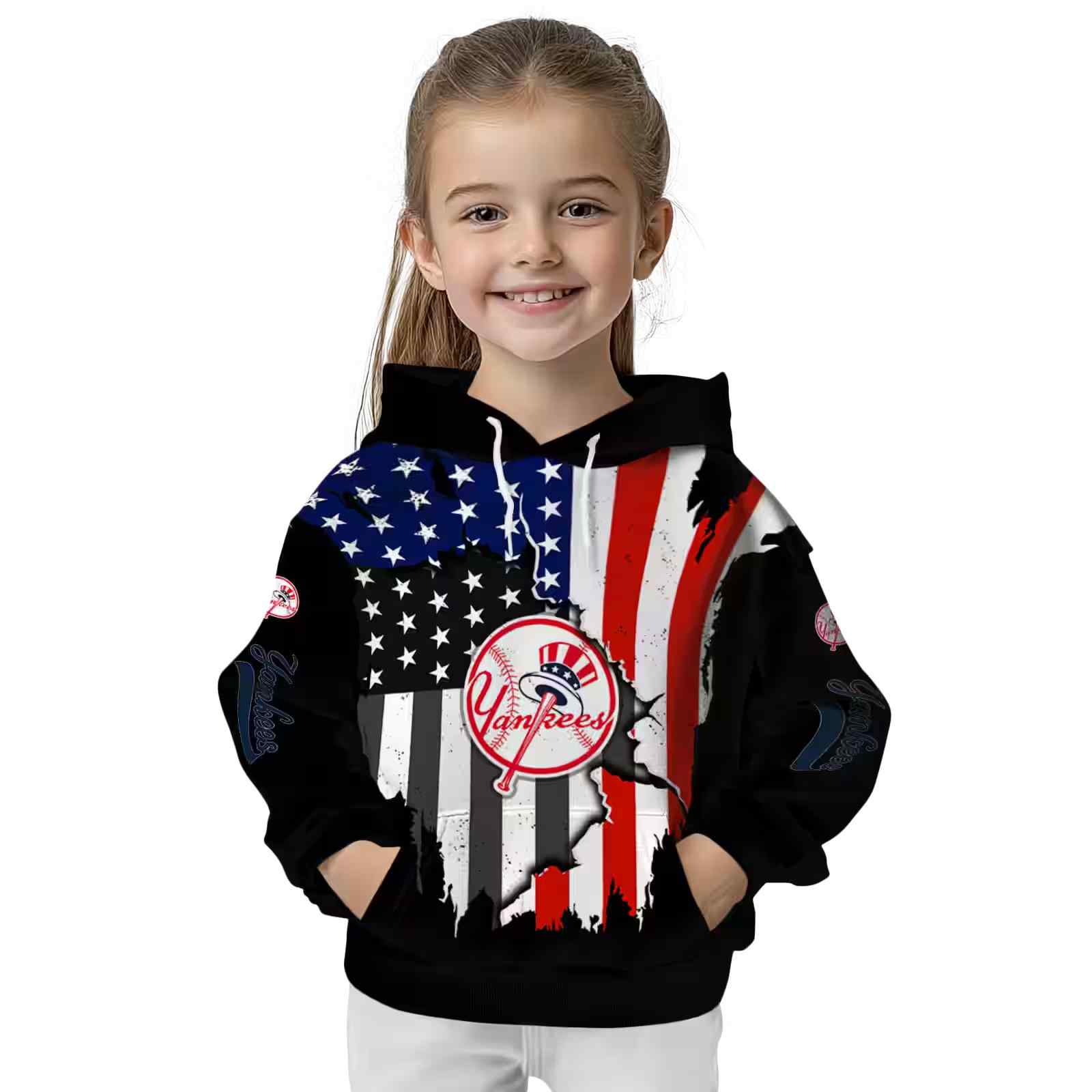 new york yankees american pride black hoodie top rated