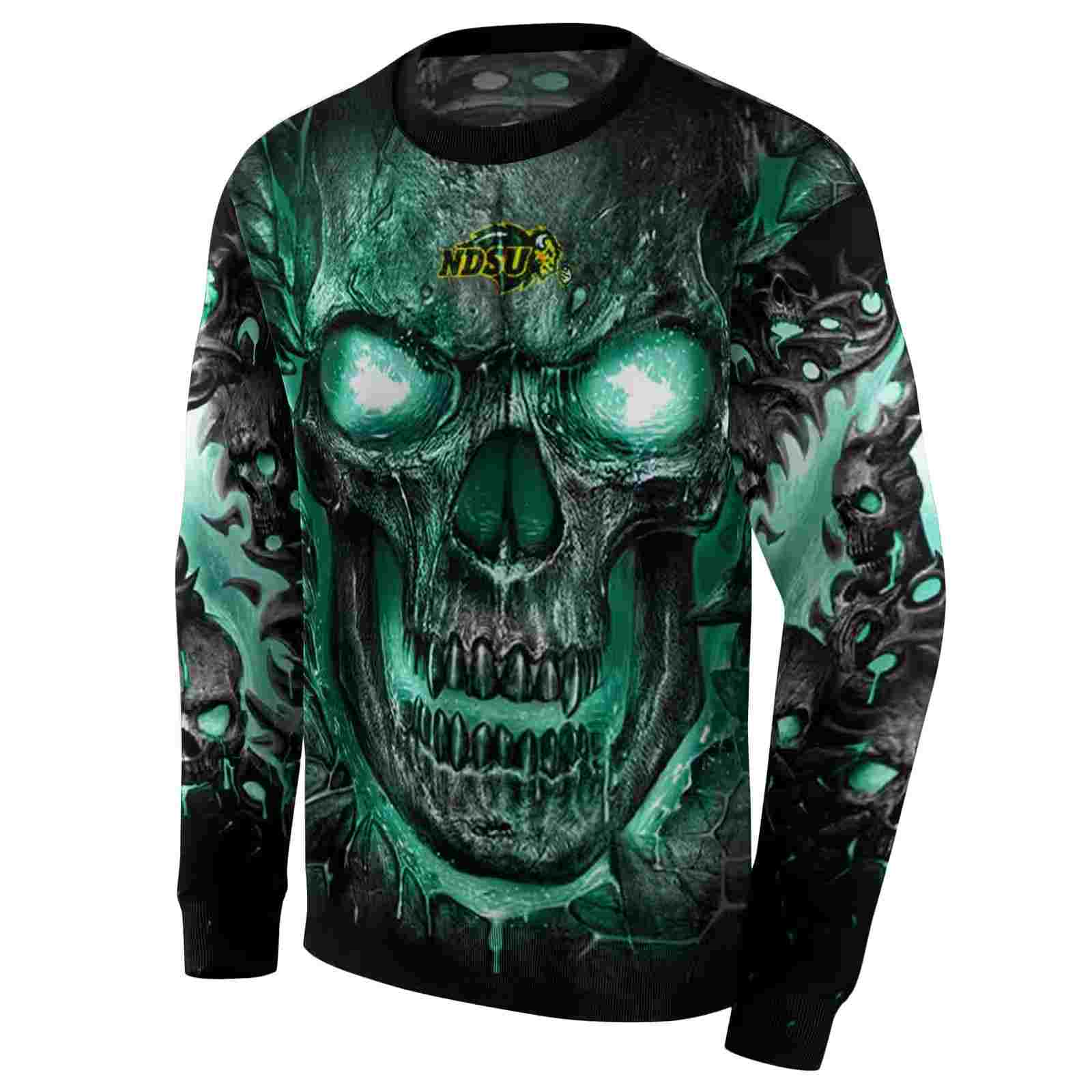 north dakota state bison demonic skull green black hoodie new arrival