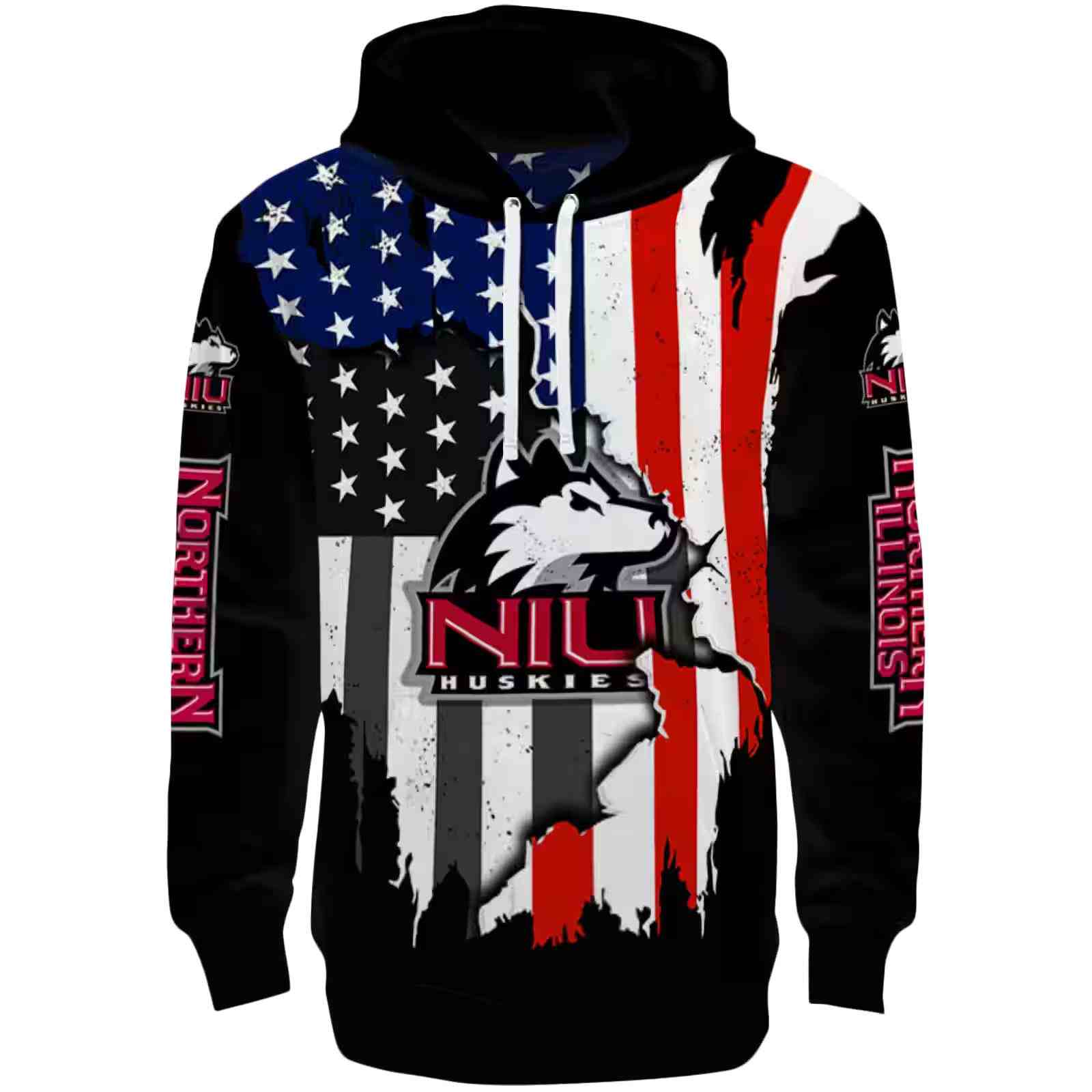 Northern Illinois Huskies American Pride Black Hoodie