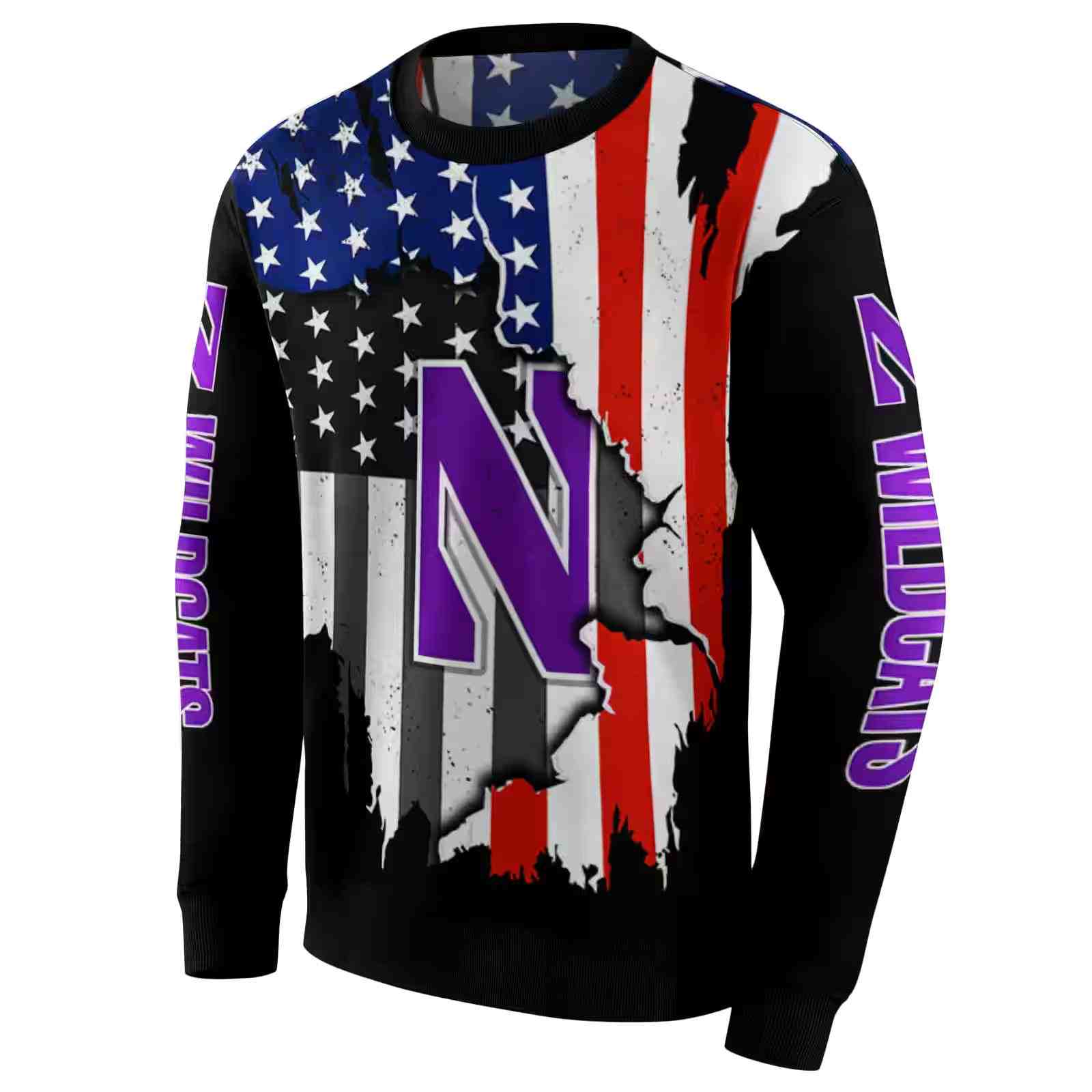 northwestern wildcats american pride black hoodie new arrival