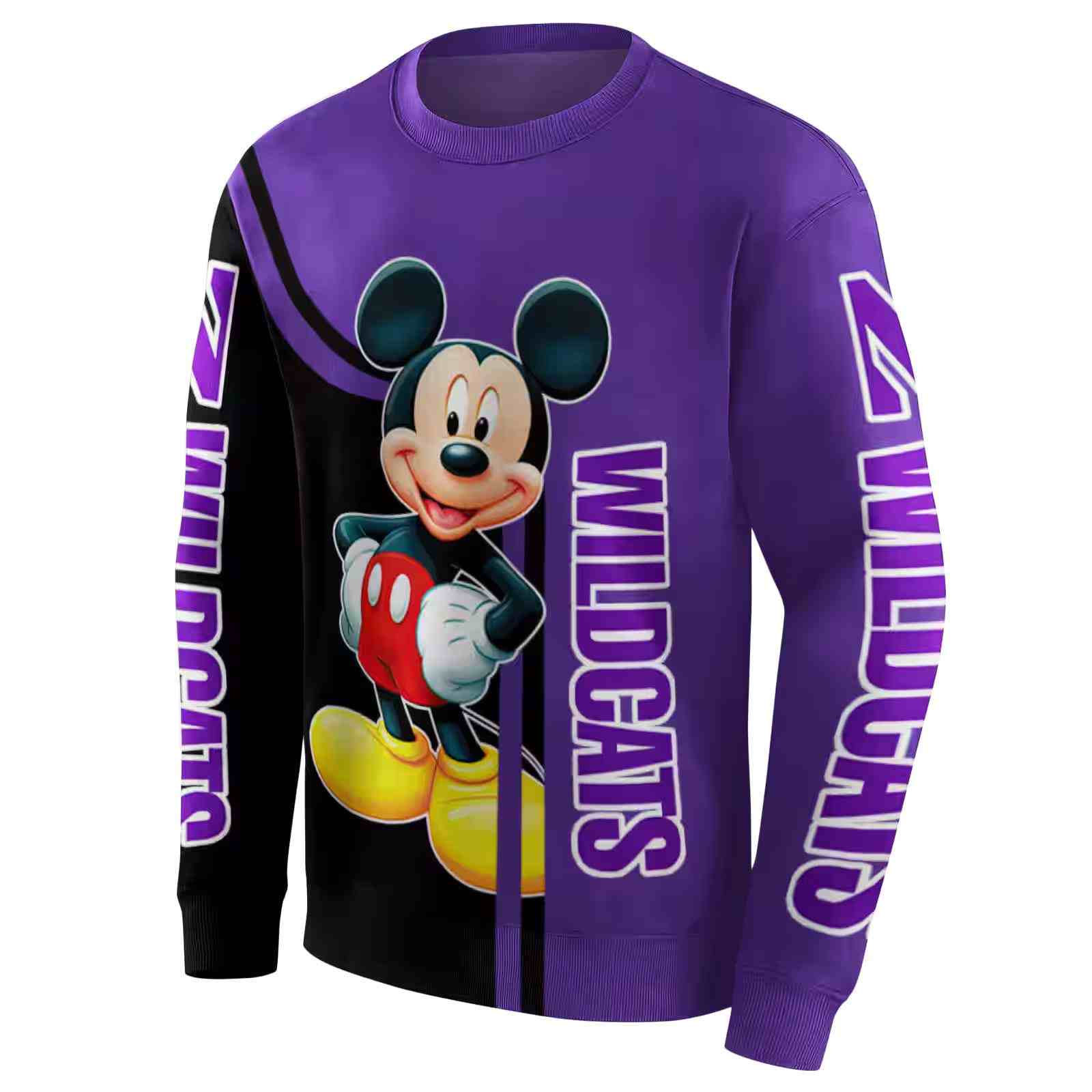 northwestern wildcats mickey mouse purple black hoodie new arrival