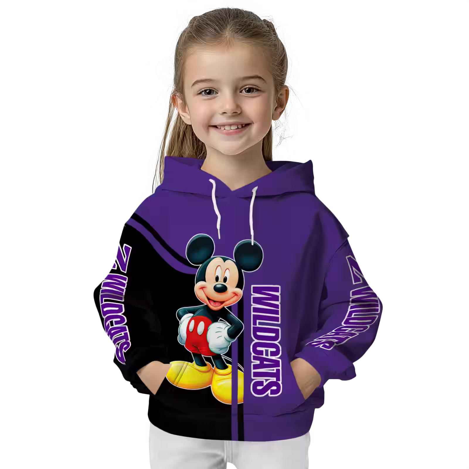 northwestern wildcats mickey mouse purple black hoodie top rated