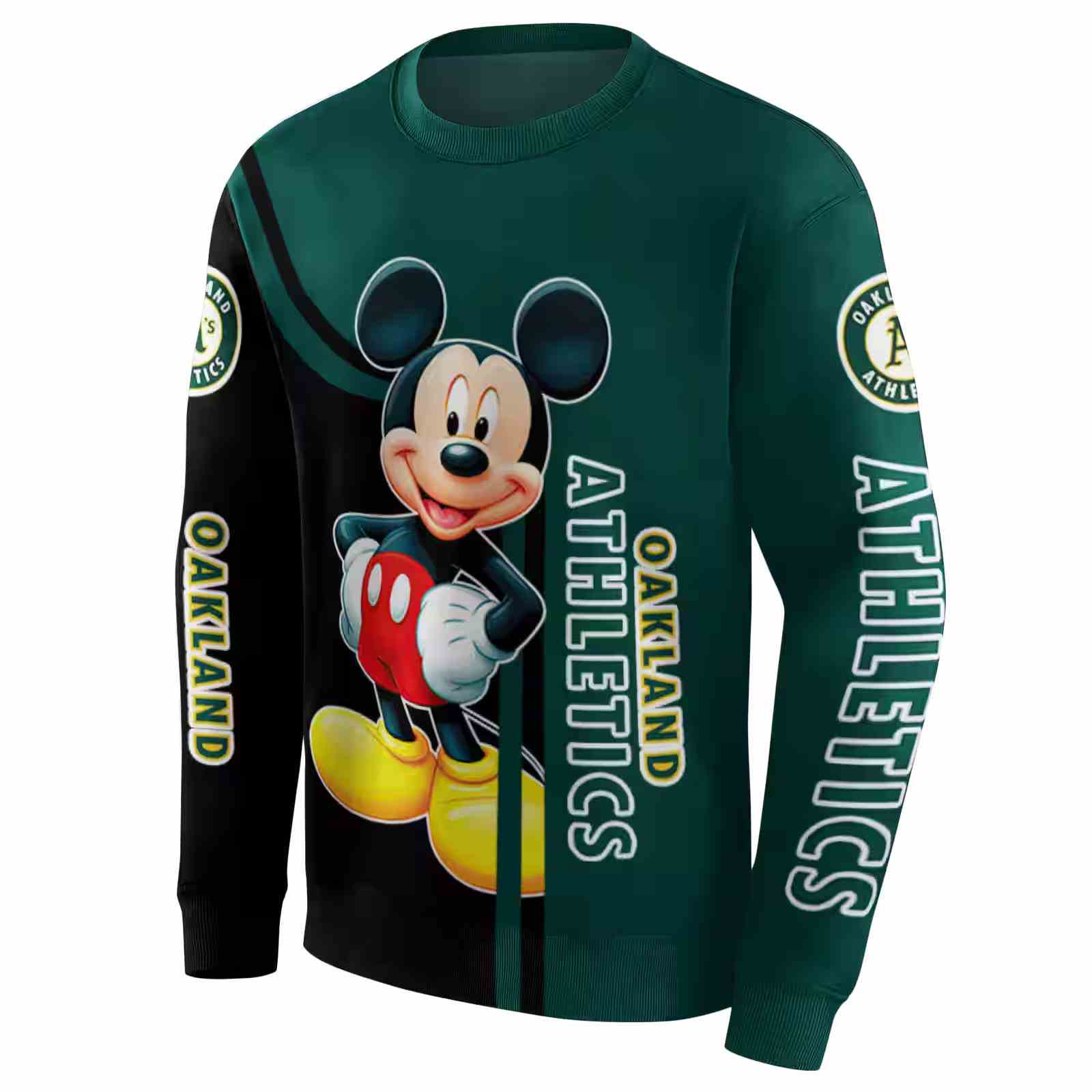 oakland athletics mickey mouse green black hoodie new arrival