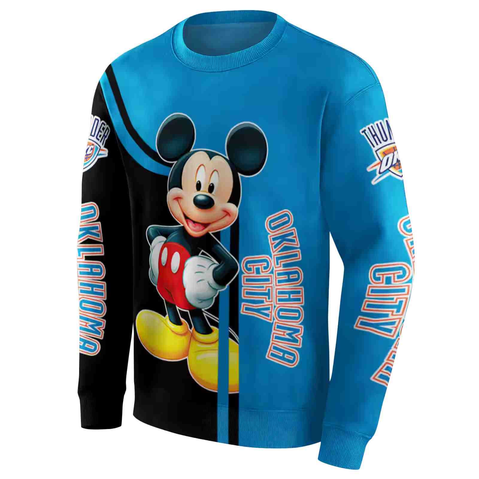 oklahoma city thunder mickey mouse blue black hoodie new arrival