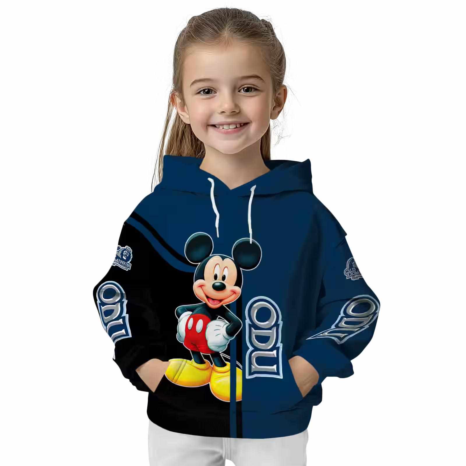 old dominion monarchs mickey mouse blue black hoodie top rated