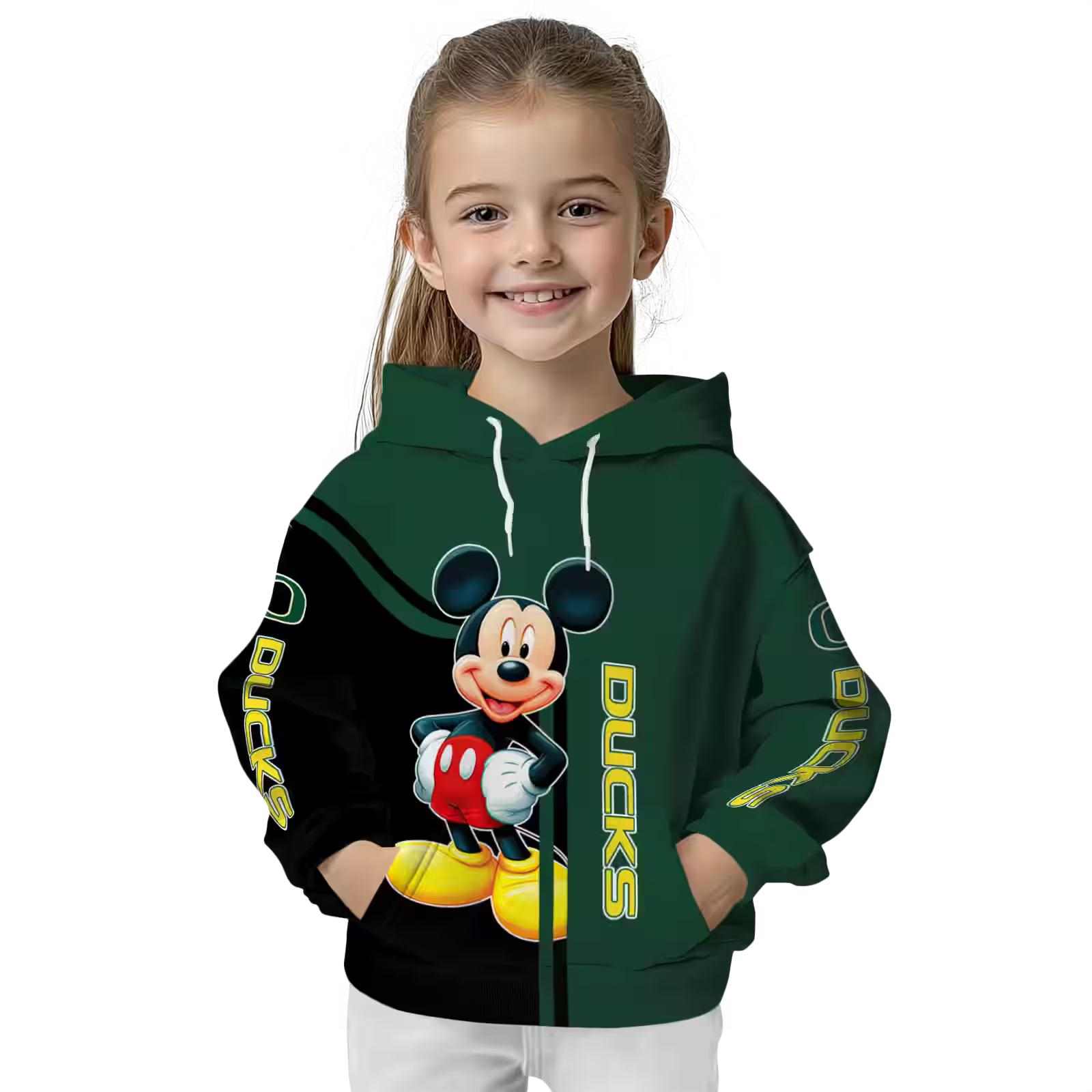 oregon ducks mickey mouse green black hoodie top rated