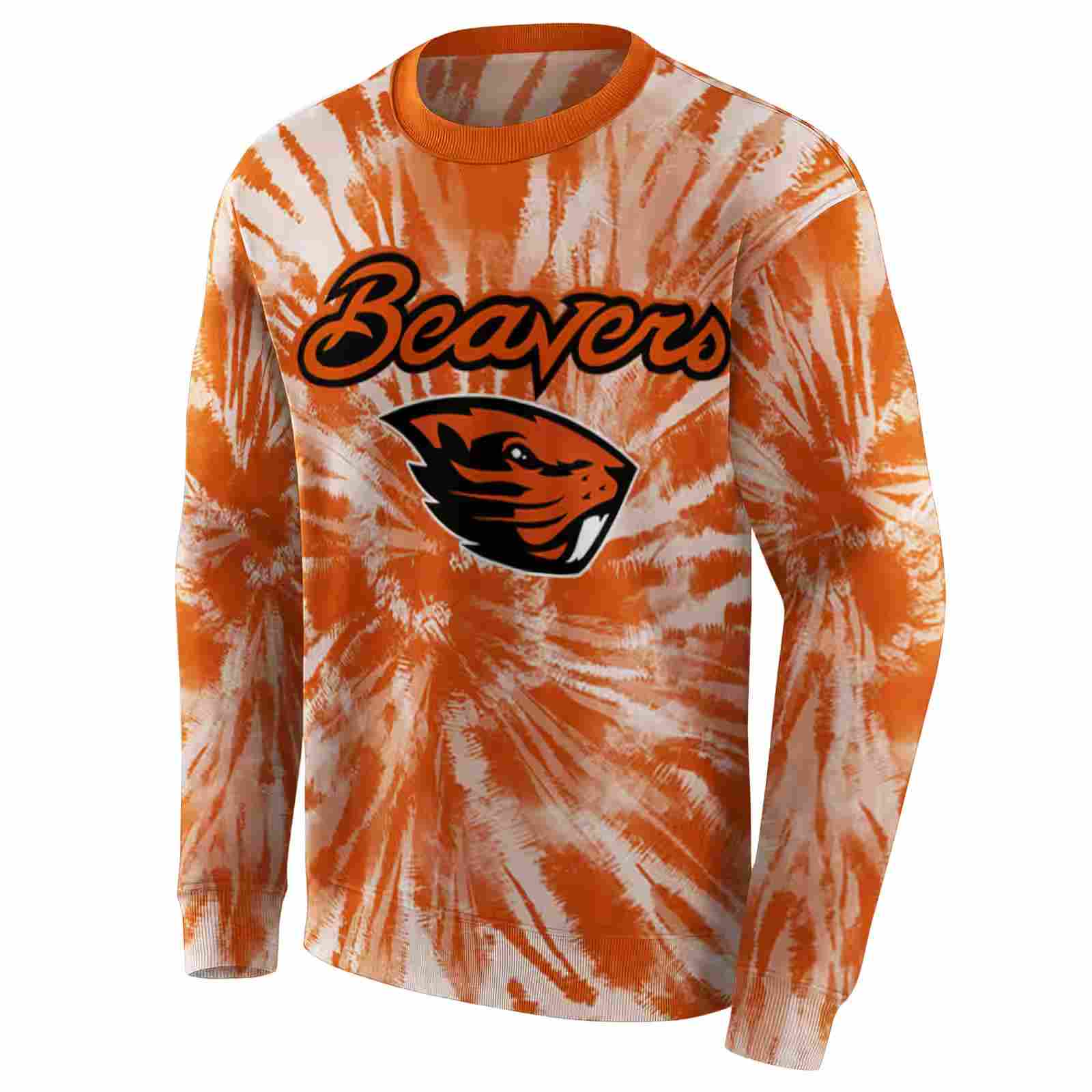 oregon state beavers tie dye pattern orange hoodie new arrival