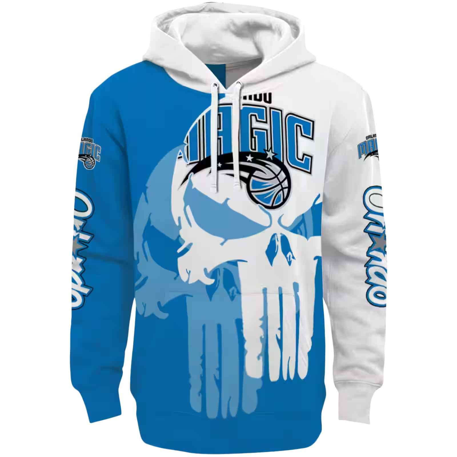 Orlando Magic Graphic Punisher Blue White Hoodie