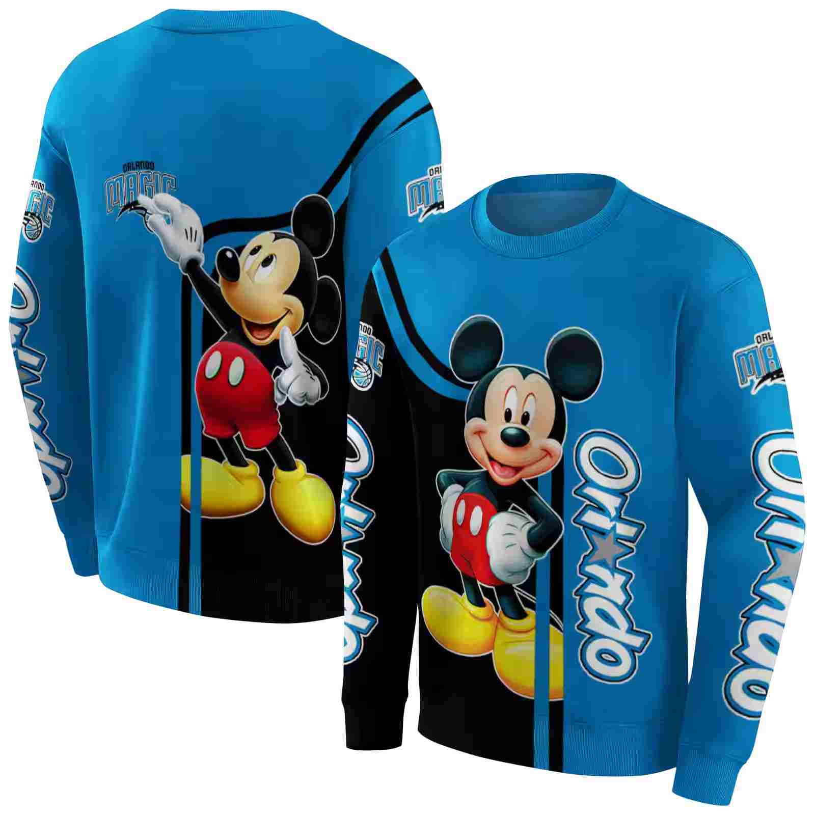 orlando magic mickey mouse blue black hoodie premium grade