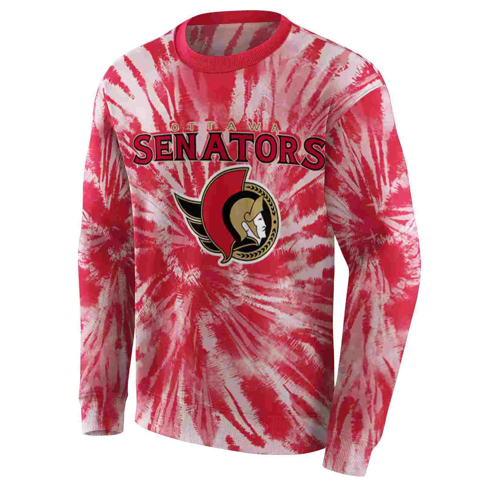 ottawa senators tie dye pattern red hoodie new arrival