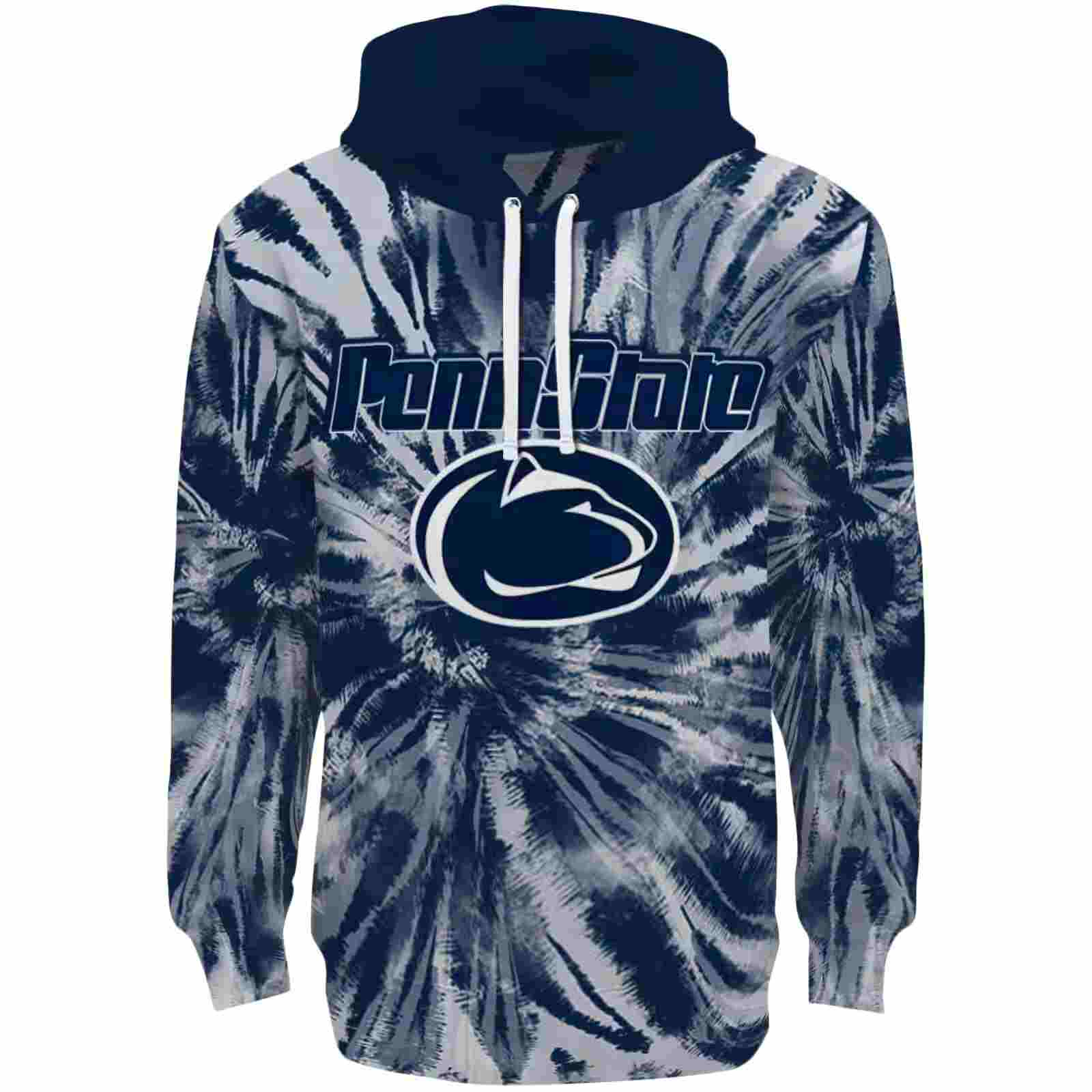 Penn State Nittany Lions Tie Dye Pattern Blue Hoodie