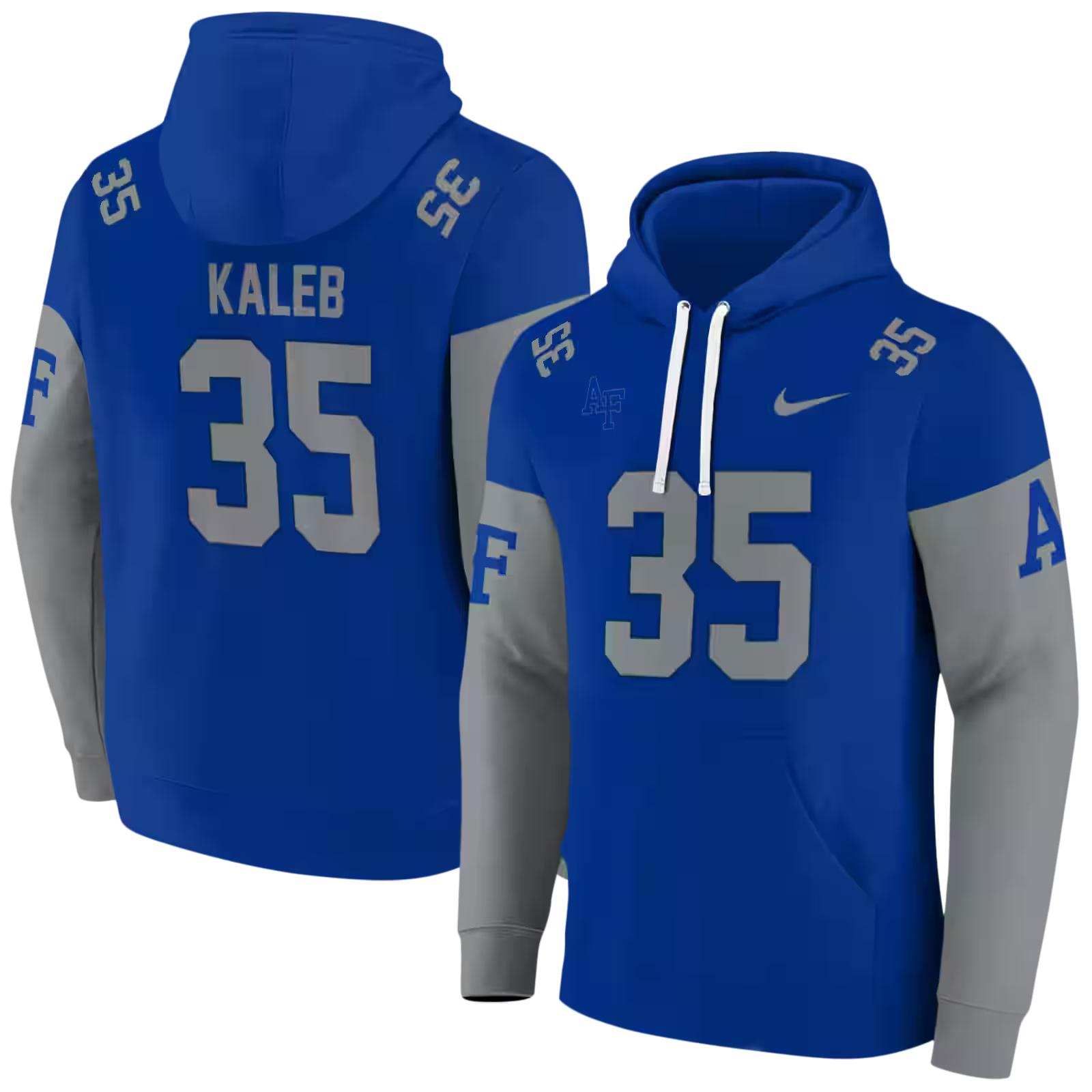 personalized air force falcons minimal design blue hoodie fashion forward