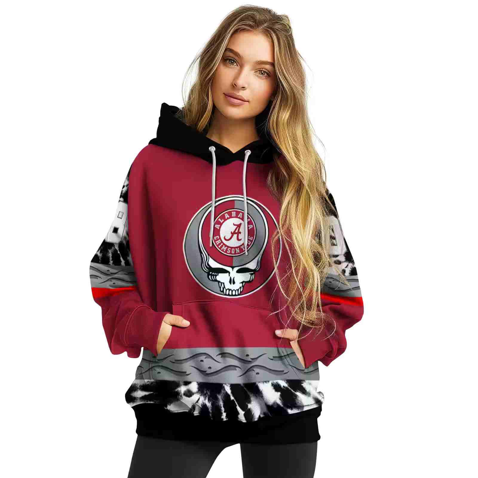 personalized alabama crimson tide grateful vibes crimson hoodie high quality