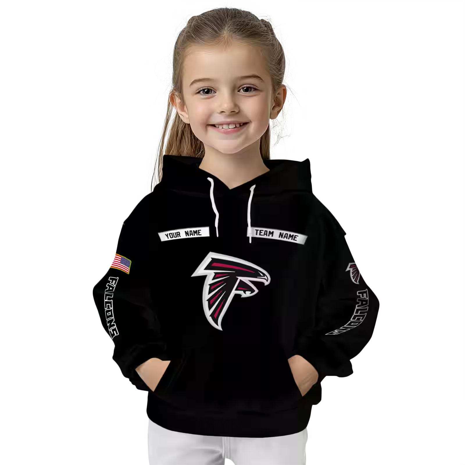 personalized atlanta falcons punisher skull black hoodie top rated