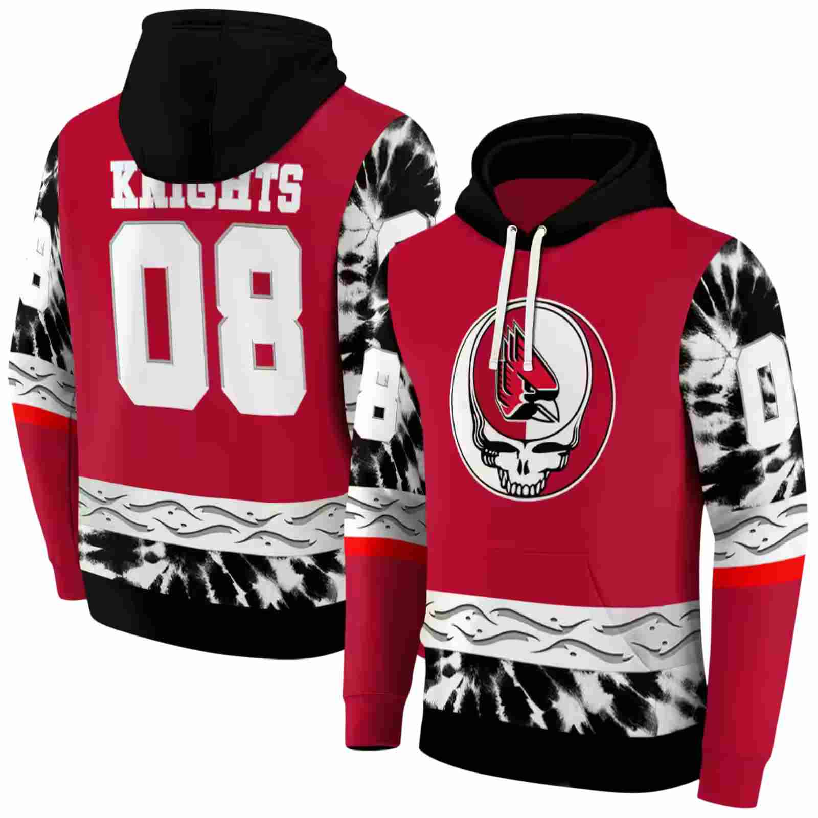 personalized ball state cardinals grateful vibes red hoodie fashion forward