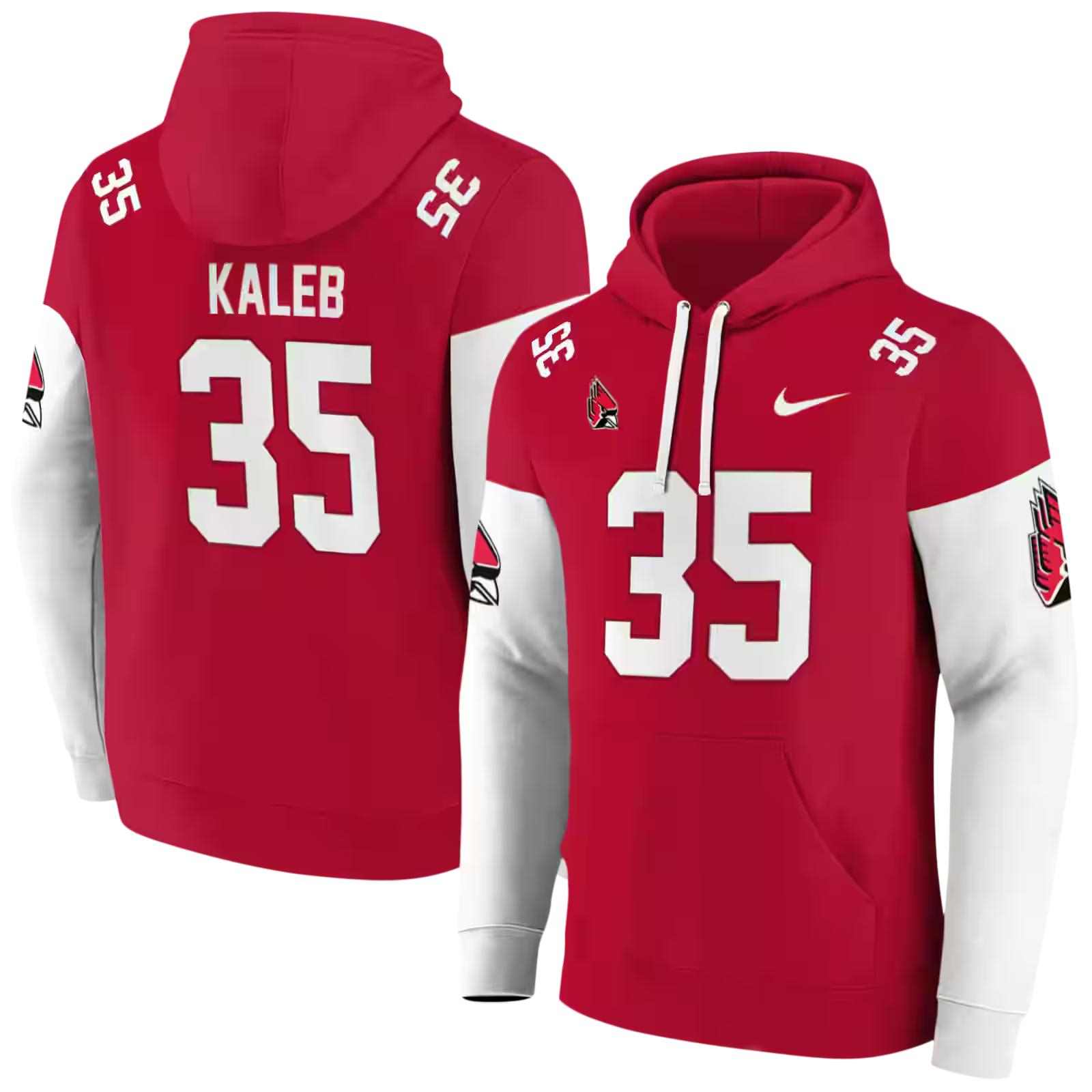 personalized ball state cardinals minimal design red hoodie fashion forward
