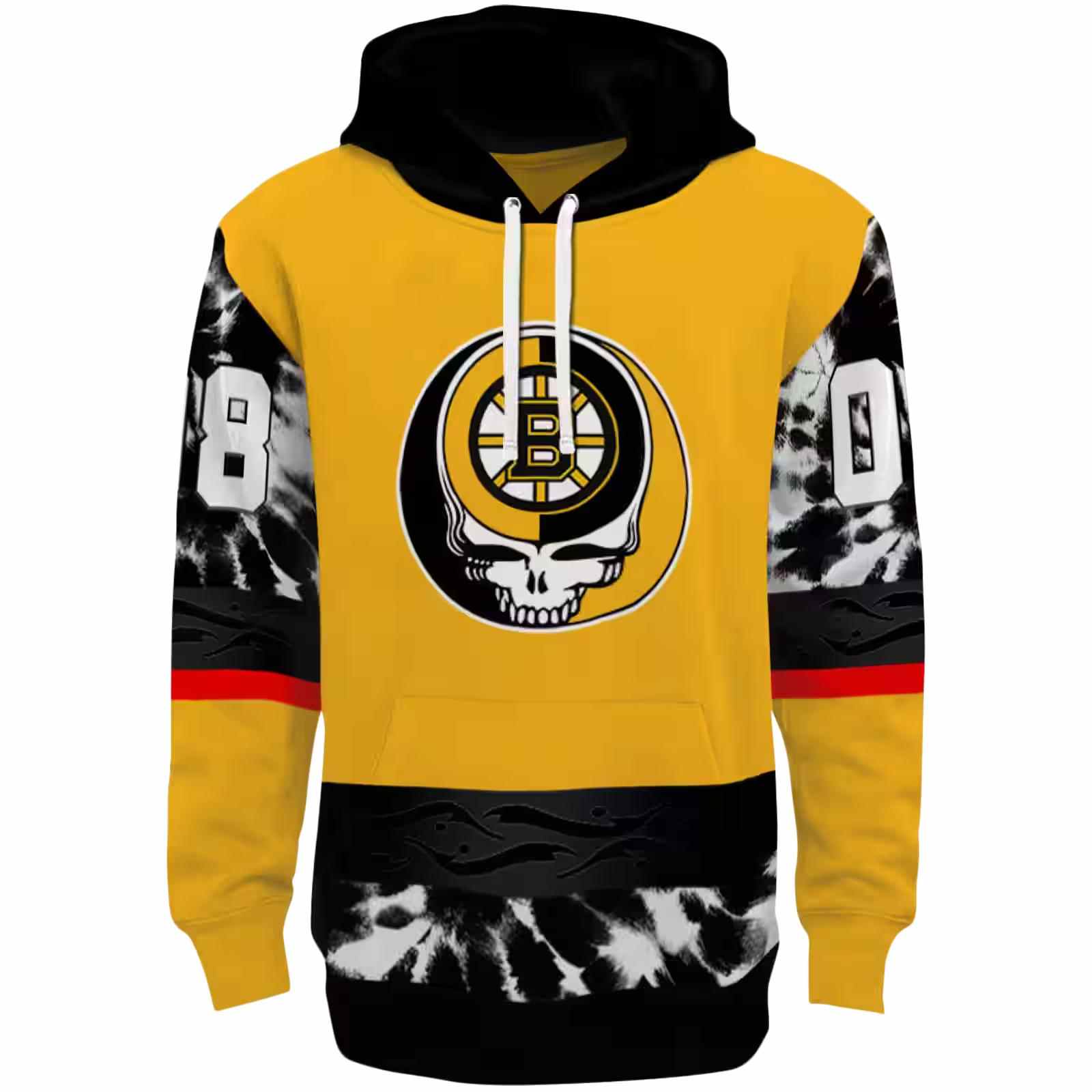 Personalized Boston Bruins Grateful Vibes Gold Hoodie