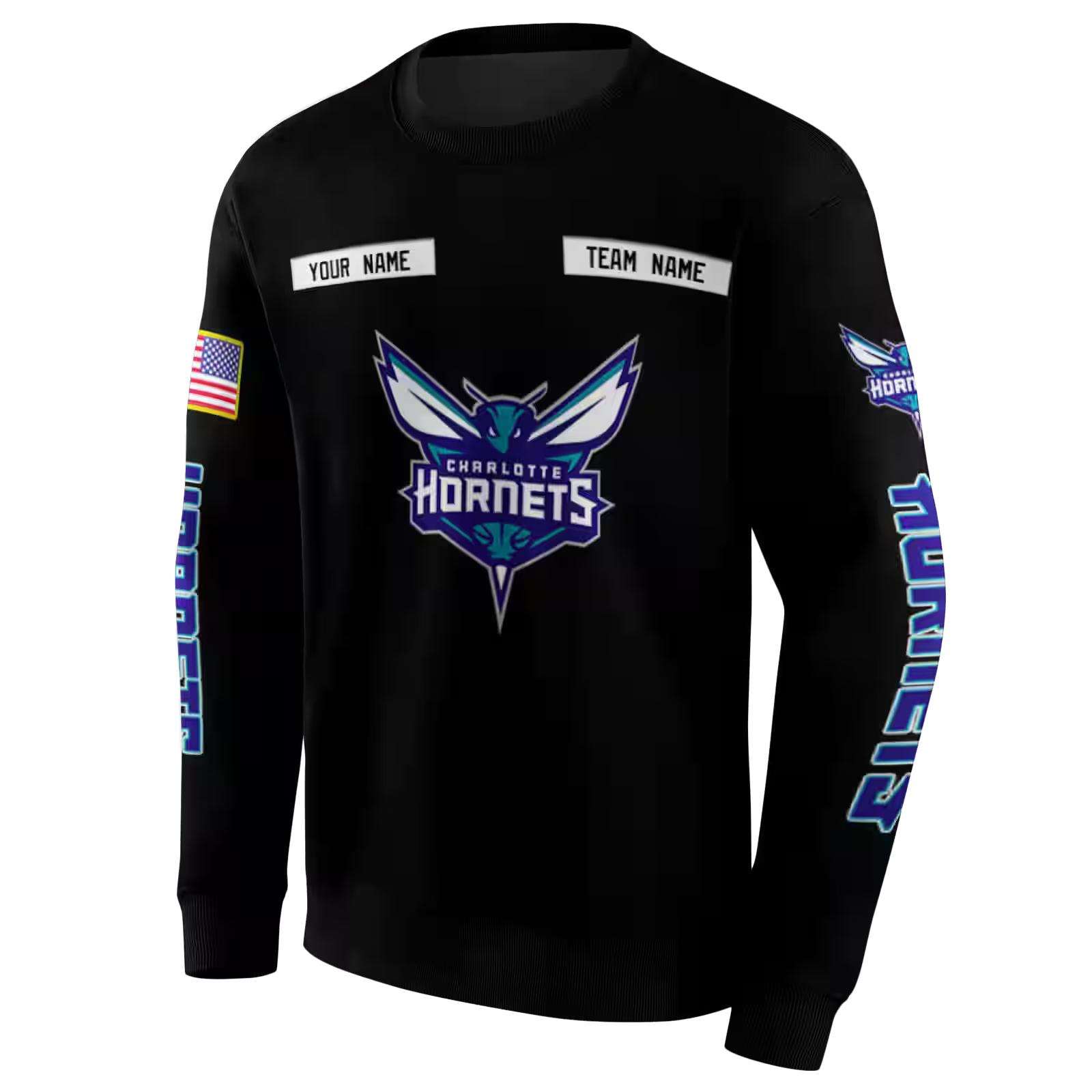 personalized charlotte hornets punisher skull black hoodie new arrival