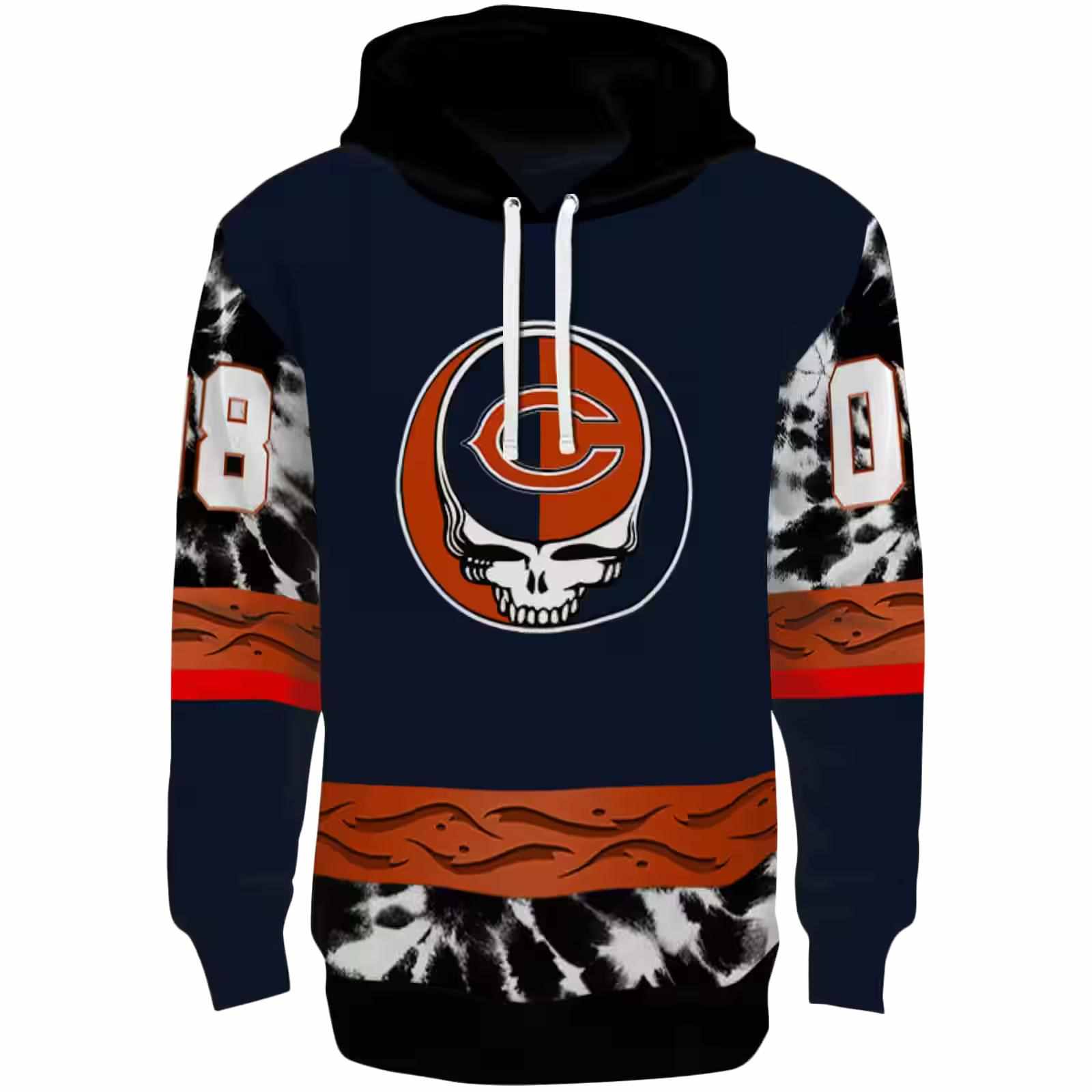 Personalized Chicago Bears Grateful Vibes Blue Hoodie