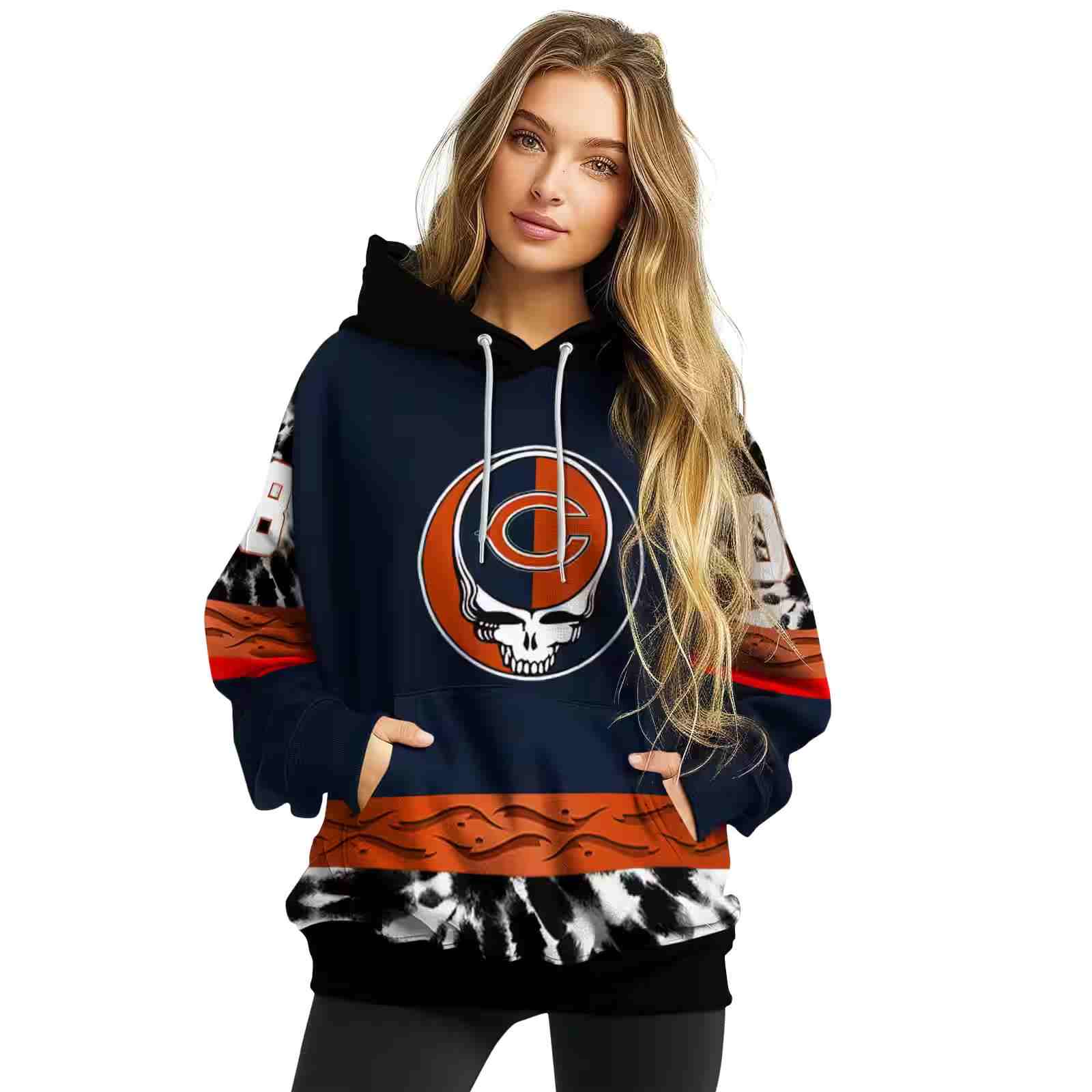 personalized chicago bears grateful vibes blue hoodie high quality