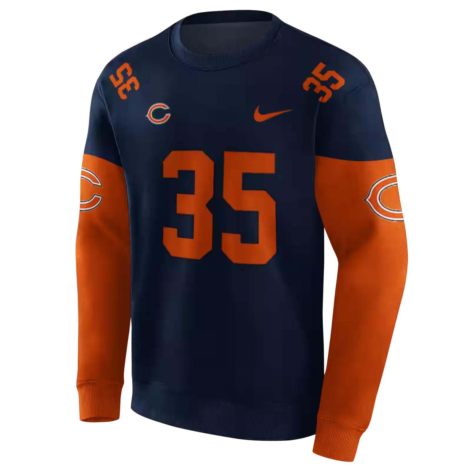 personalized chicago bears minimal design blue hoodie new arrival