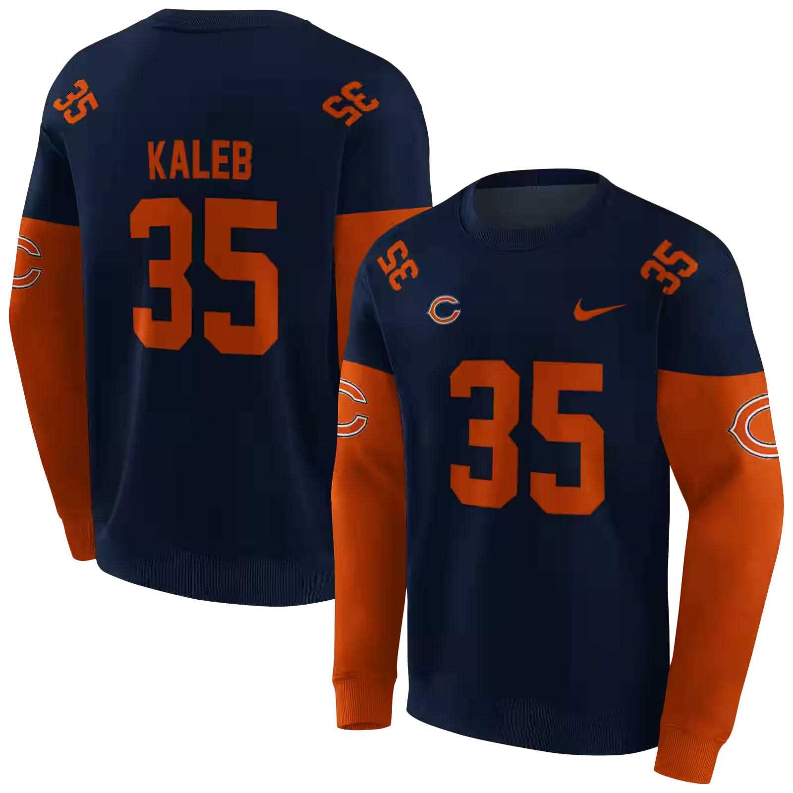 personalized chicago bears minimal design blue hoodie premium grade