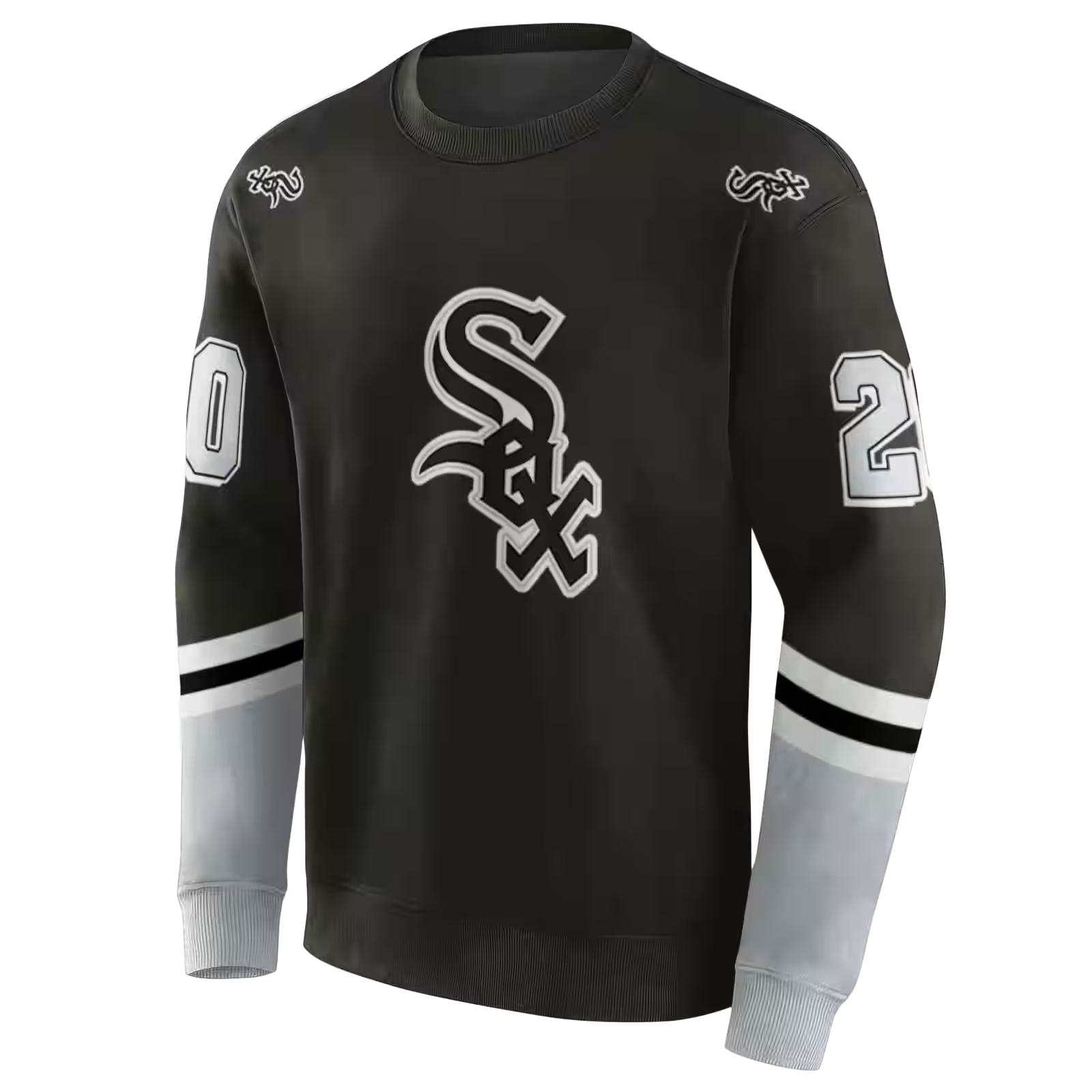 personalized chicago white sox striped sleeves black hoodie new arrival