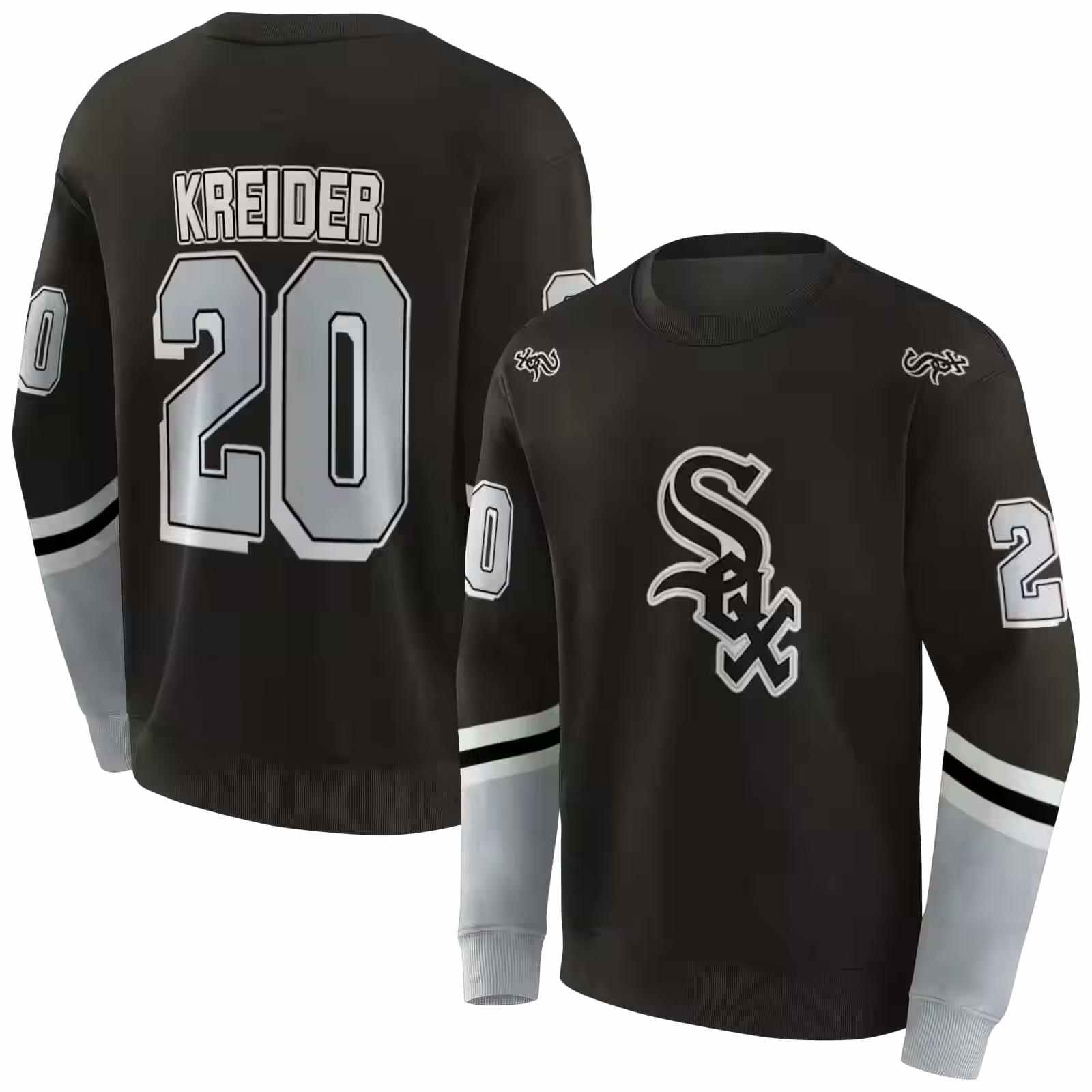 personalized chicago white sox striped sleeves black hoodie premium grade