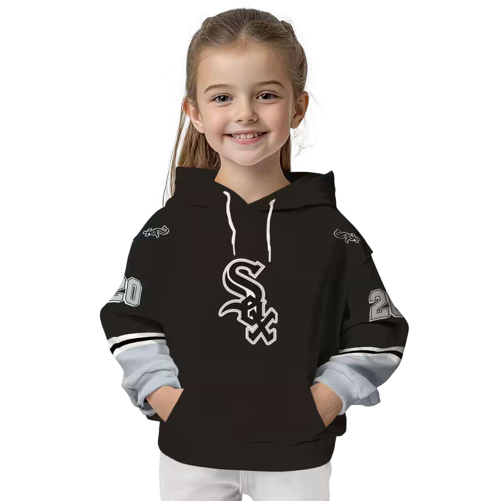 personalized chicago white sox striped sleeves black hoodie top rated