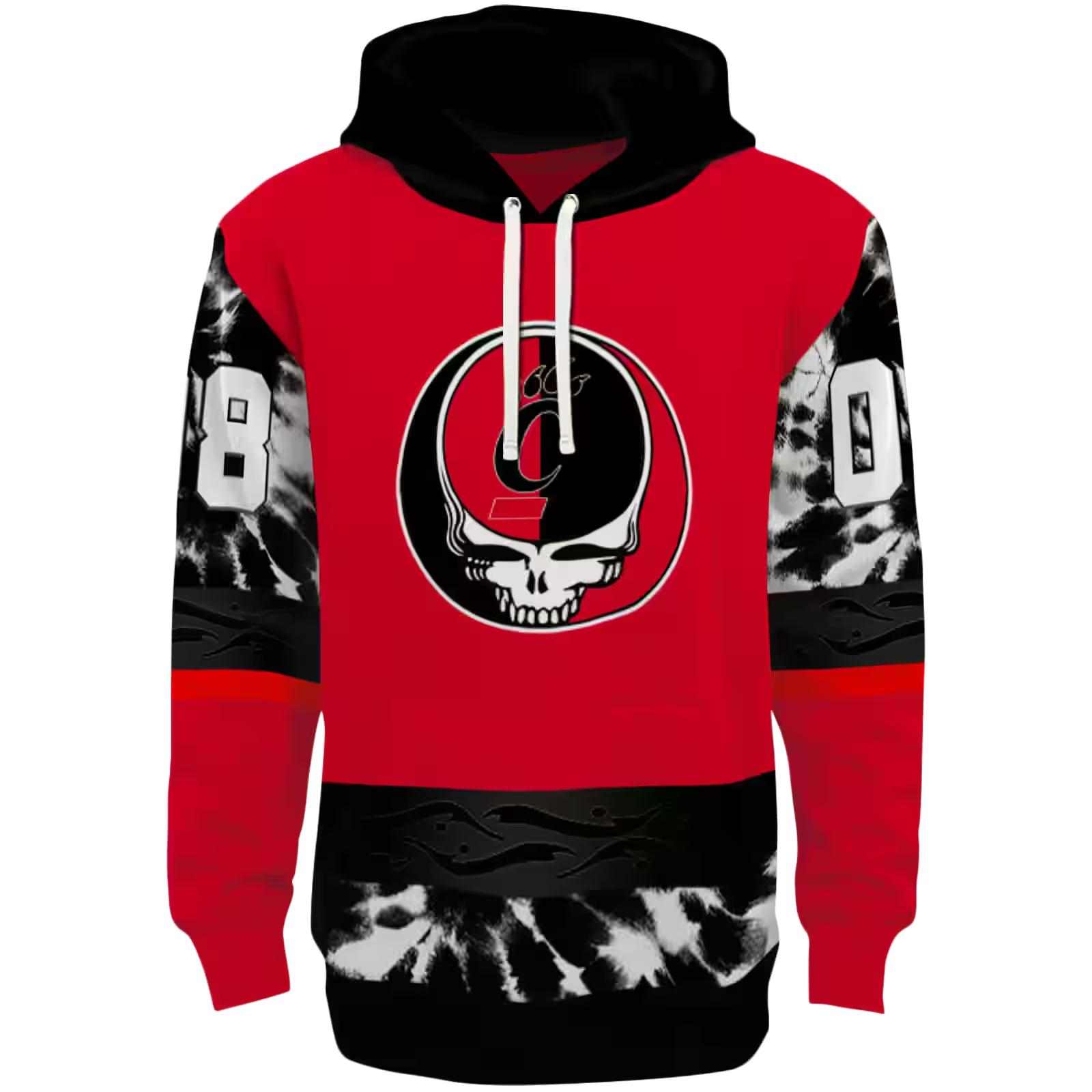 Personalized Cincinnati Bearcats Grateful Vibes Red Hoodie