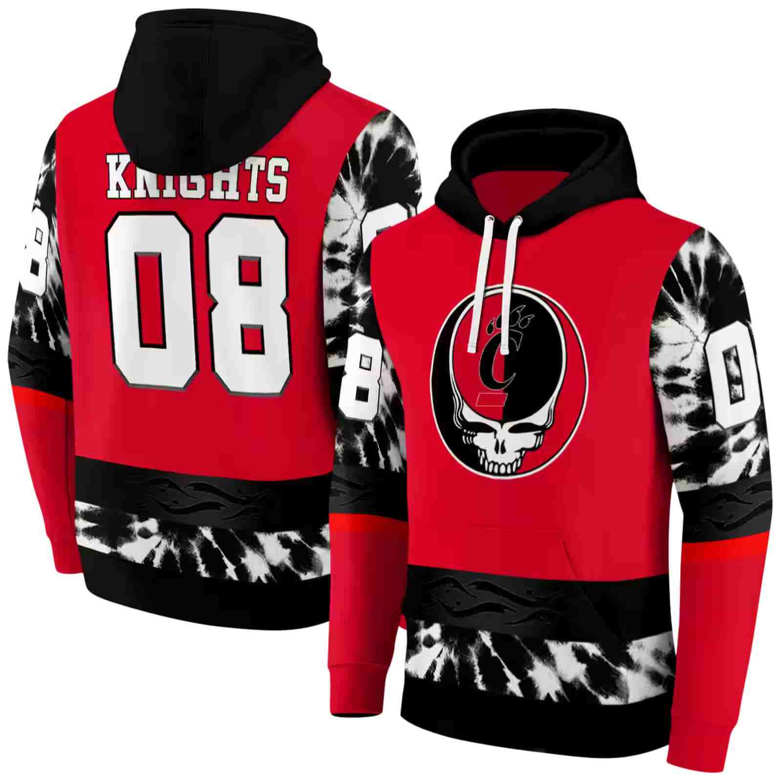 personalized cincinnati bearcats grateful vibes red hoodie fashion forward
