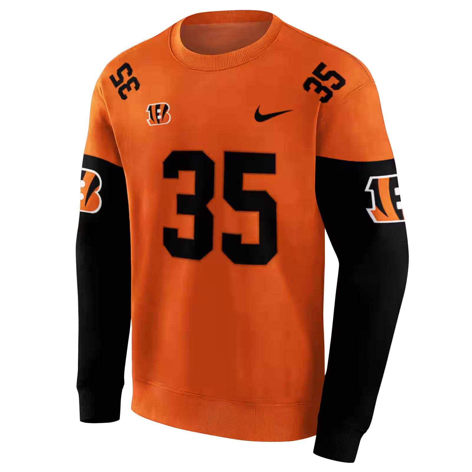 personalized cincinnati bengals minimal design orange hoodie new arrival