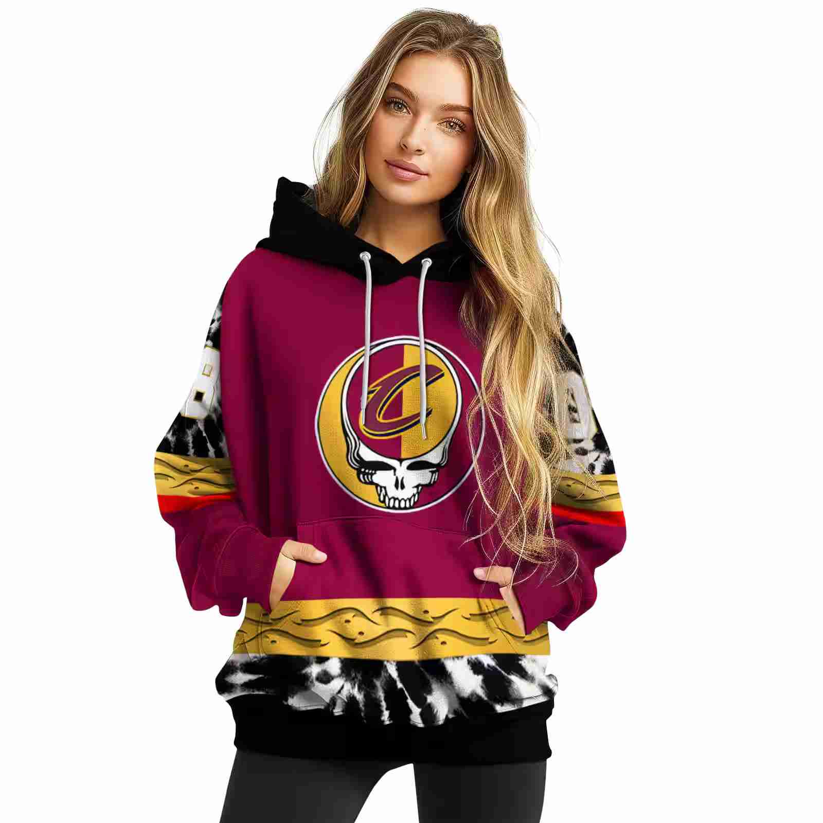 personalized cleveland cavaliers grateful vibes wine hoodie high quality