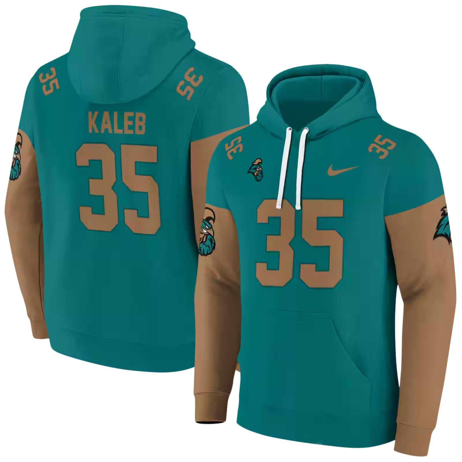 personalized coastal carolina chanticleers minimal design green hoodie fashion forward