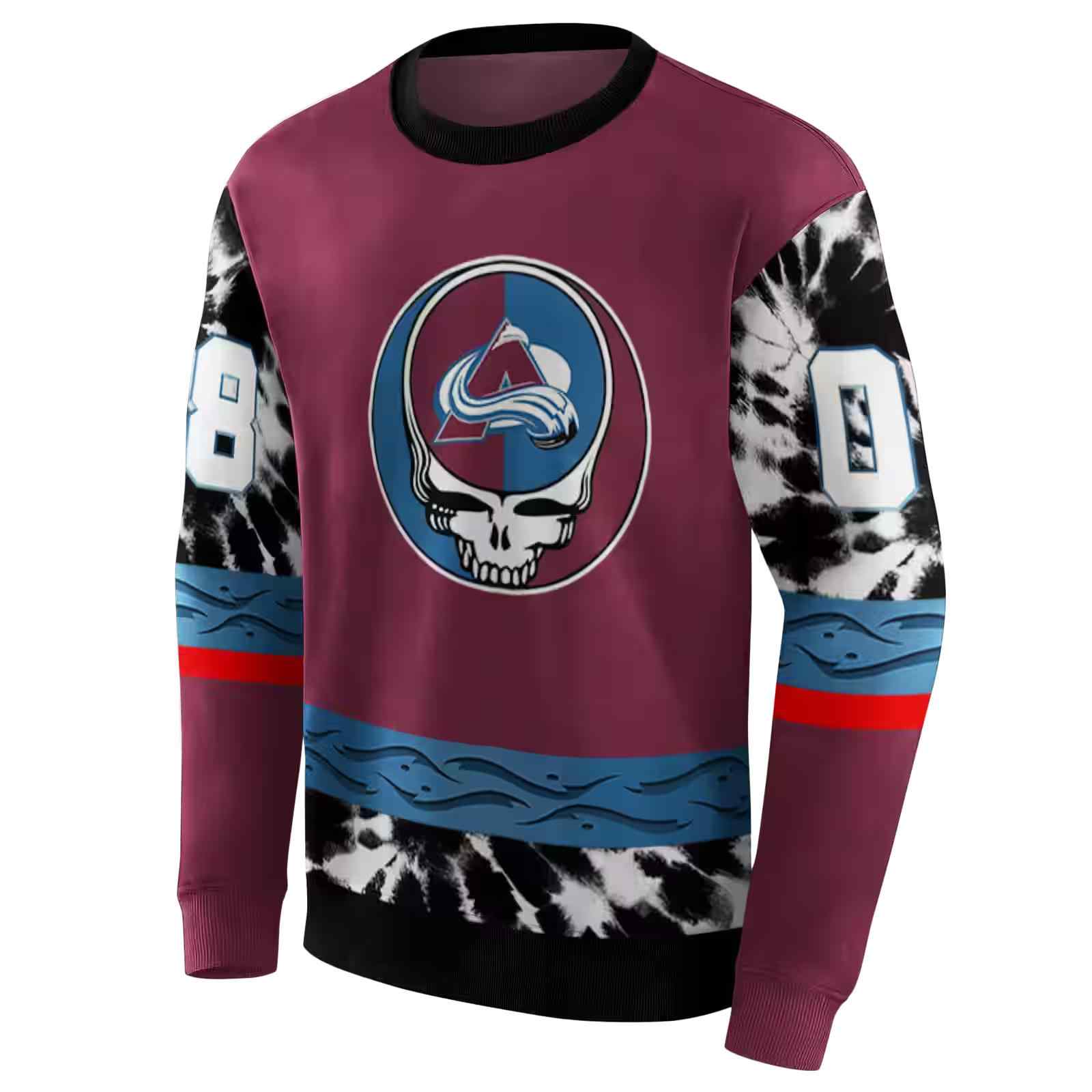 personalized colorado avalanche grateful vibes burgundy hoodie new arrival