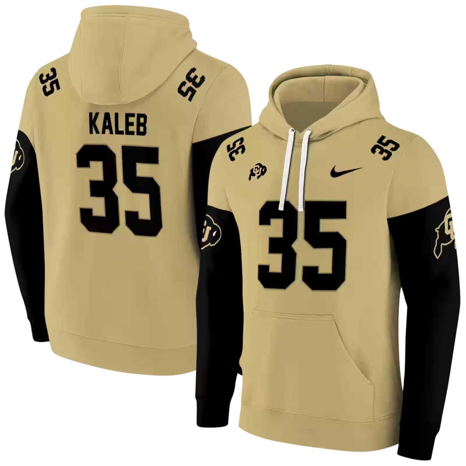 personalized colorado buffaloes minimal design gold hoodie fashion forward