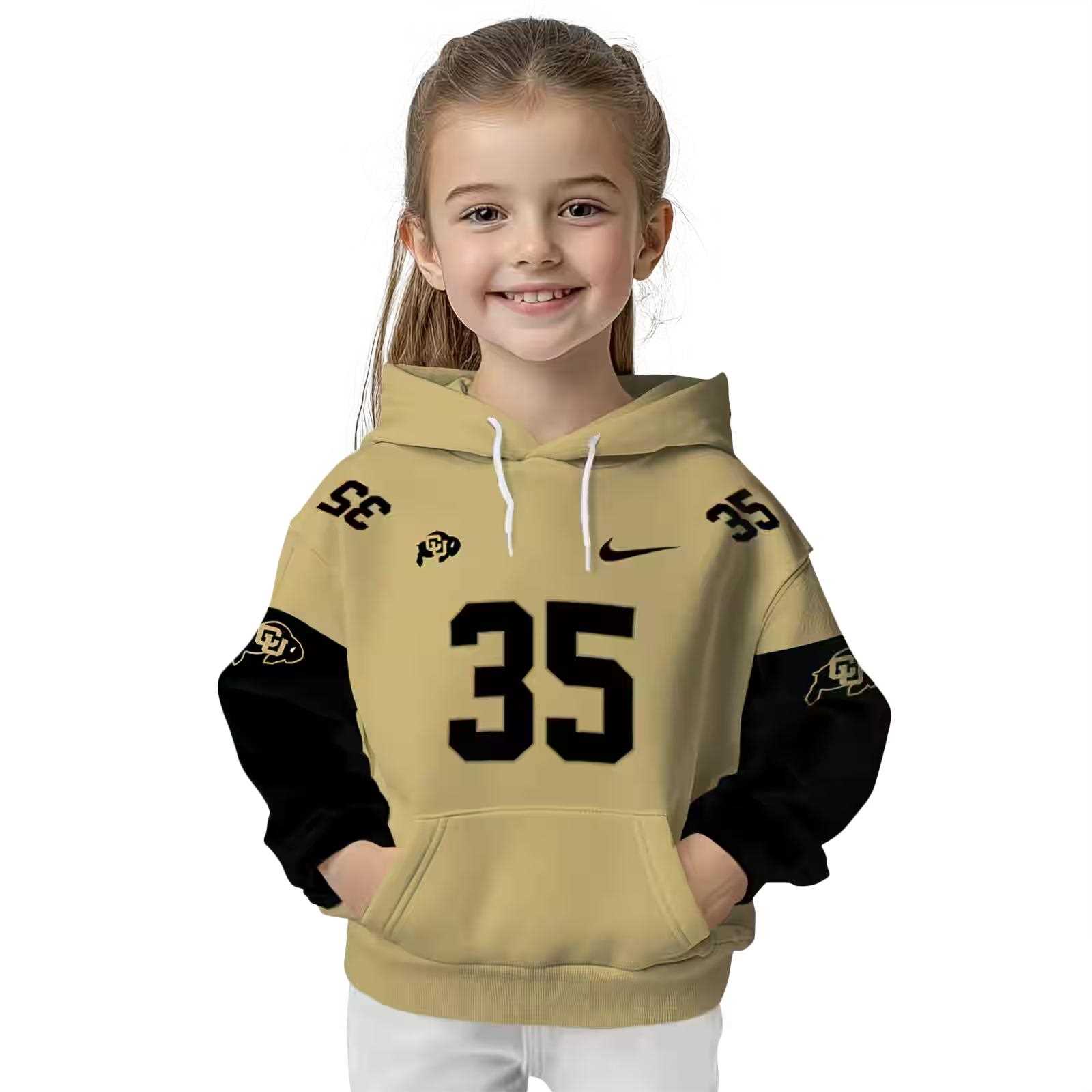 personalized colorado buffaloes minimal design gold hoodie top rated