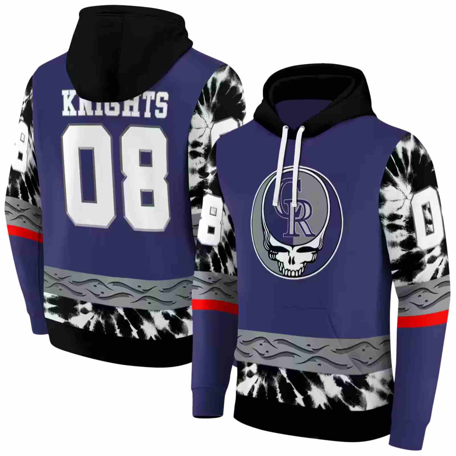 personalized colorado rockies grateful vibes blue hoodie fashion forward