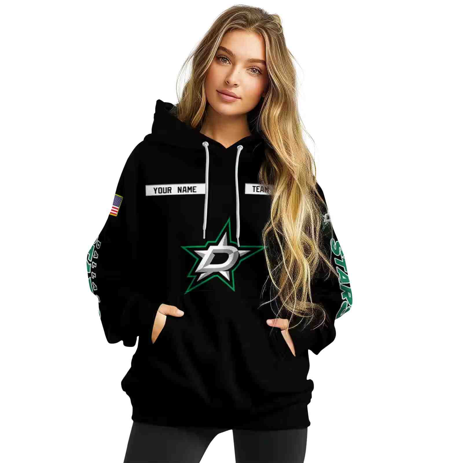 personalized dallas stars punisher skull black hoodie high quality